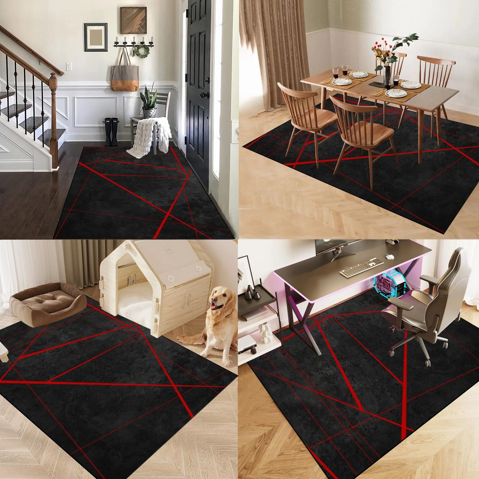 Dywan Krzesło Gamingowe, Ochraniacz Podłogi Wózki Inwalidzkie Biuro, Mata Ochronna Na Podłogi, Antypoślizgowa Mata Do Komputera Do Gier Podłogowych 110 x 130 cm