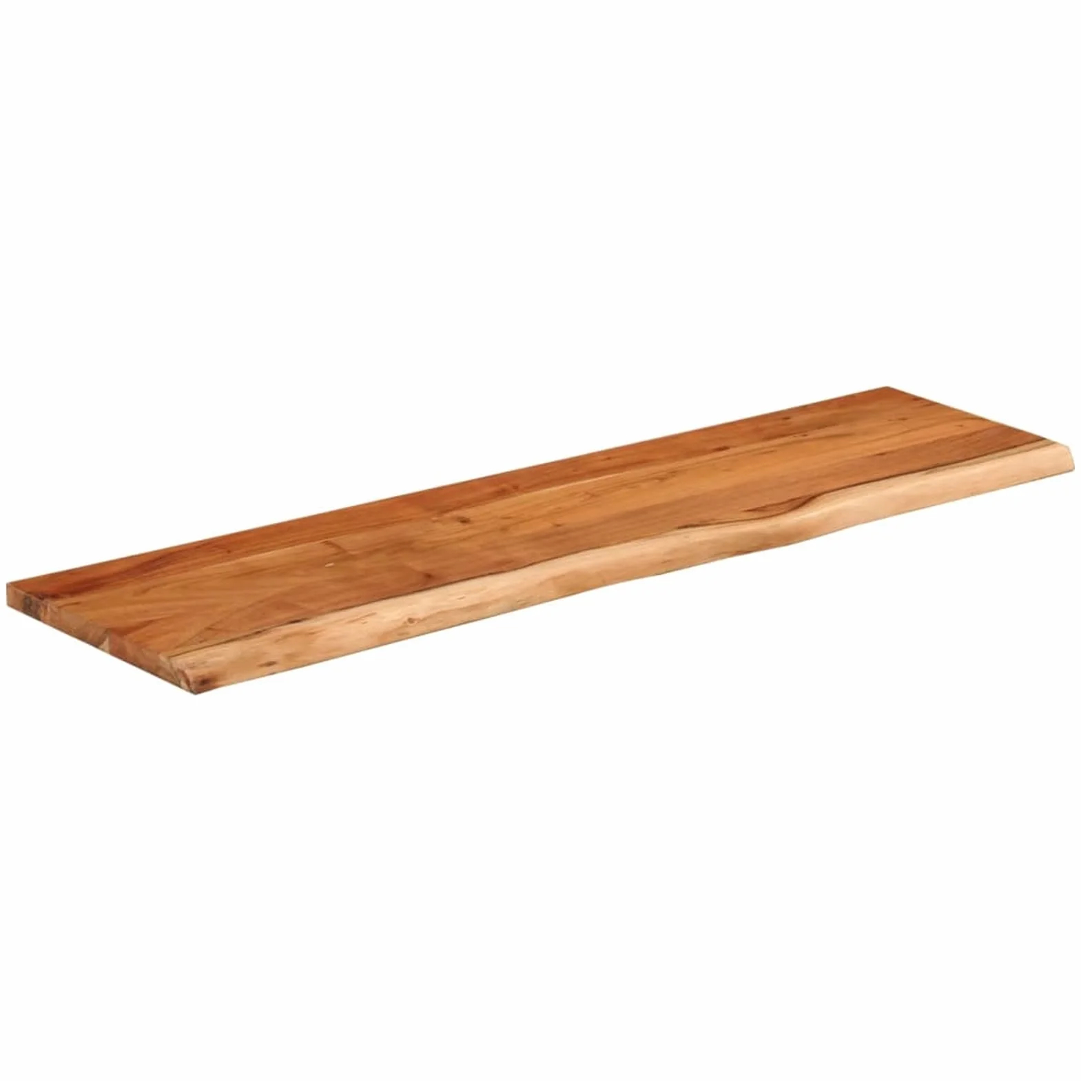 Regał ścienny z litego drewna akacjowego z krawędzią drzewa 100 cm x 30 cm do salonu biura
