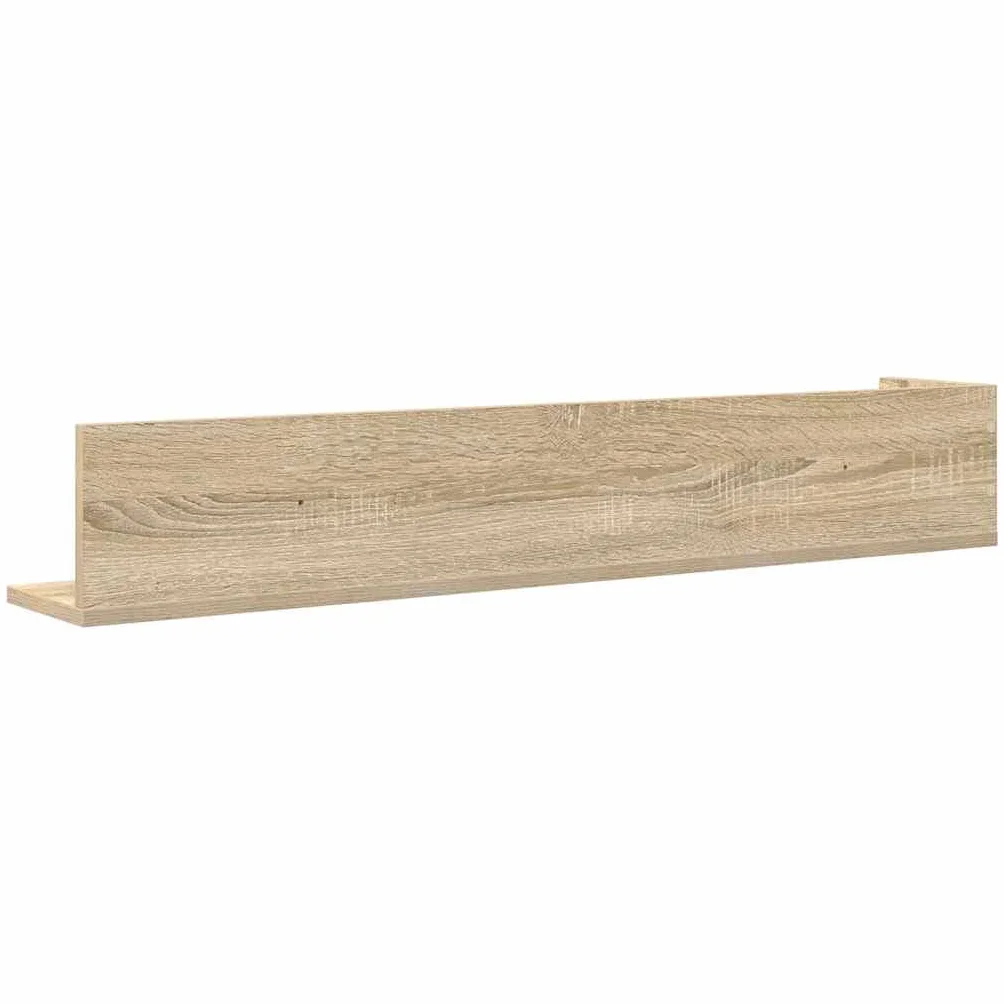 Regały ścienne, zestaw 2 sztuk, dąb sonoma, 100 x 16,5 x 16,5 cm, materiał drewnopochodny, pływające półki ścienne do salonu, sypialni, wszechstronne możliwości montażu