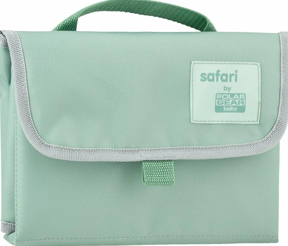 Polar Gear Mata do przewijania torby dziecięcej Safari z poliestru, bez BPA, z kieszenią, zmywalna, wielokrotnego użytku i składana, z zapięciem na rzep