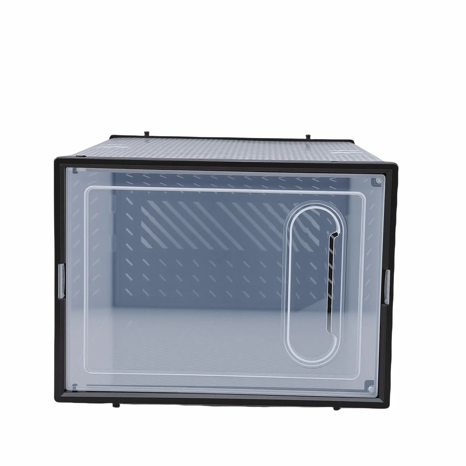 Aramox Duży Organizer do Przechowywania Butów, Przezroczyste Plastikowe Pudełko na Buty ABS PP z Drzwiczkami Magnetycznymi, możliwość Układania w Stosy 13,19 X 9,84 X 7,28 Cala Witryna na Tenisówki do