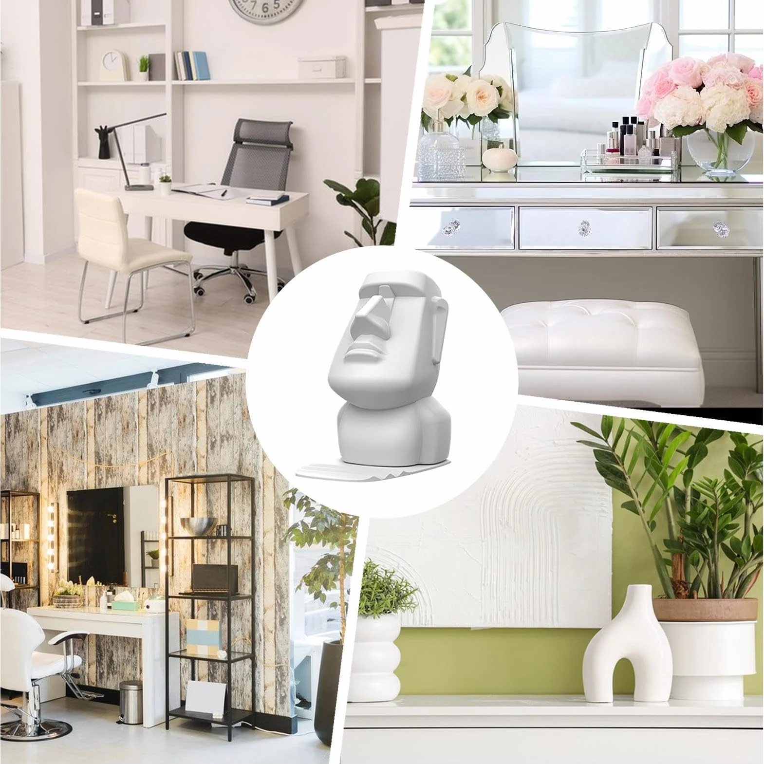 Easter Island Statue Glasses Holder Easter Island Head Eyeglass Stand, Unique Eyewear Display for Nightstand, Desktop, Home Displays Bookshelf Decoration, ABS