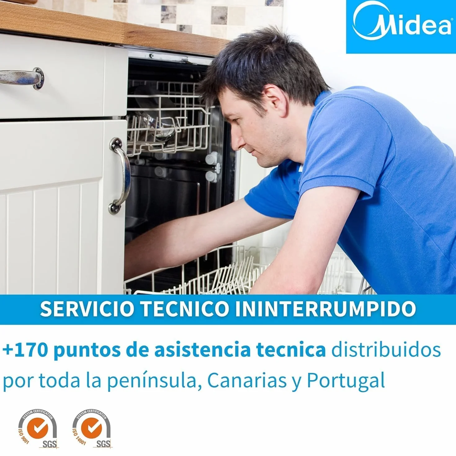 Midea Mała zmywarka do naczyń, biała, 55 cm, 6-krotna, kompaktowa i przenośna zmywarka do naczyń bez instalacji – zmywarka z programem ekonomicznym ekologicznym, filtrem antybakteryjnym i