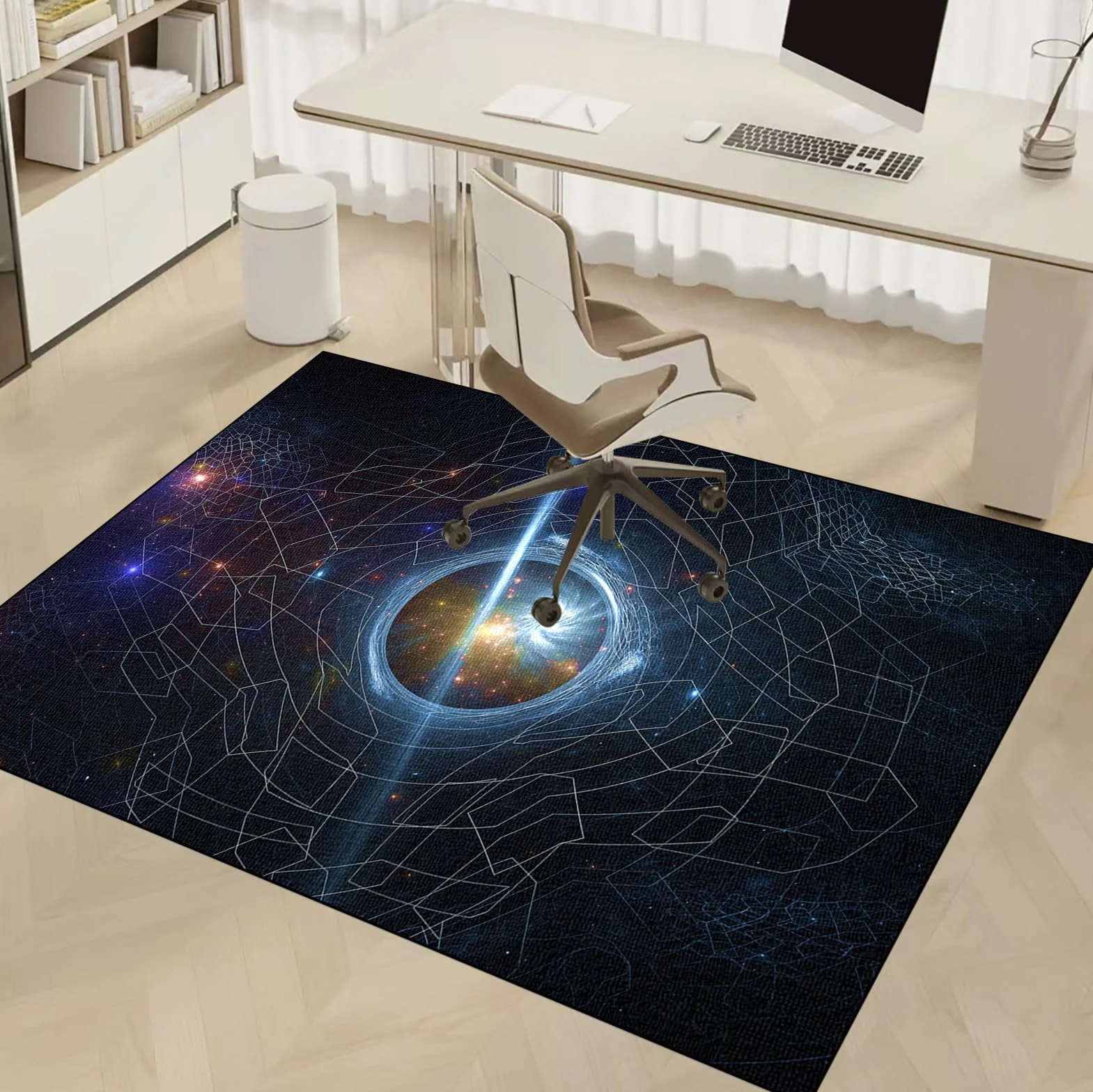 Dywan Krzesło Gamingowe, Ochraniacz Podłogi Wózki Inwalidzkie Biuro, Mata Ochronna Na Podłogi, Antypoślizgowa Mata Do Komputera Do Gier Podłogowych 110 x 120 cm