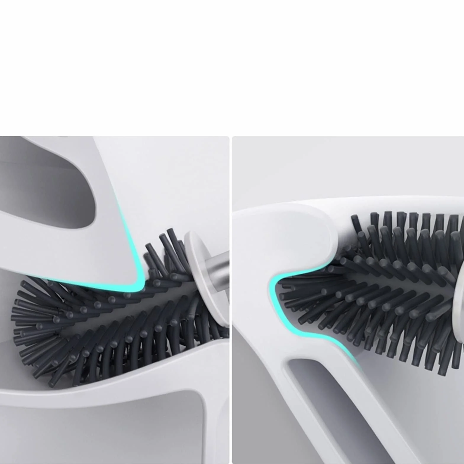 Szczotki toaletowe i uchwyty TPR Silikonowe szczotkę toaletowe do mycia pędzla toaletowego Soft Hair House House House Toalet Cleaning Zestaw do czyszczenia toalety