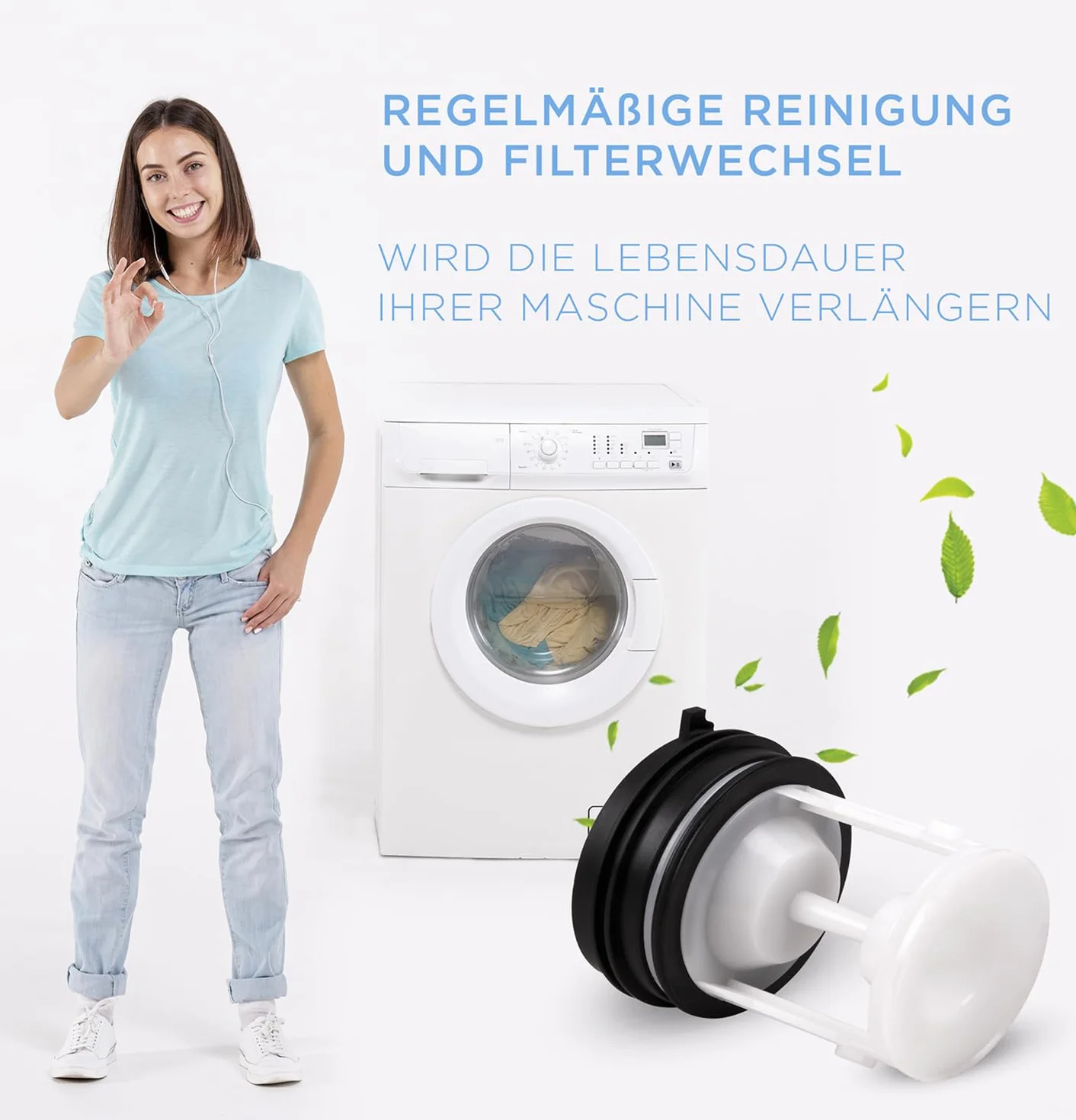 Wymienny filtr kłaczków do Bauknecht Whirlpool 481248058385 Indesit C00312342 Filtr do pralki