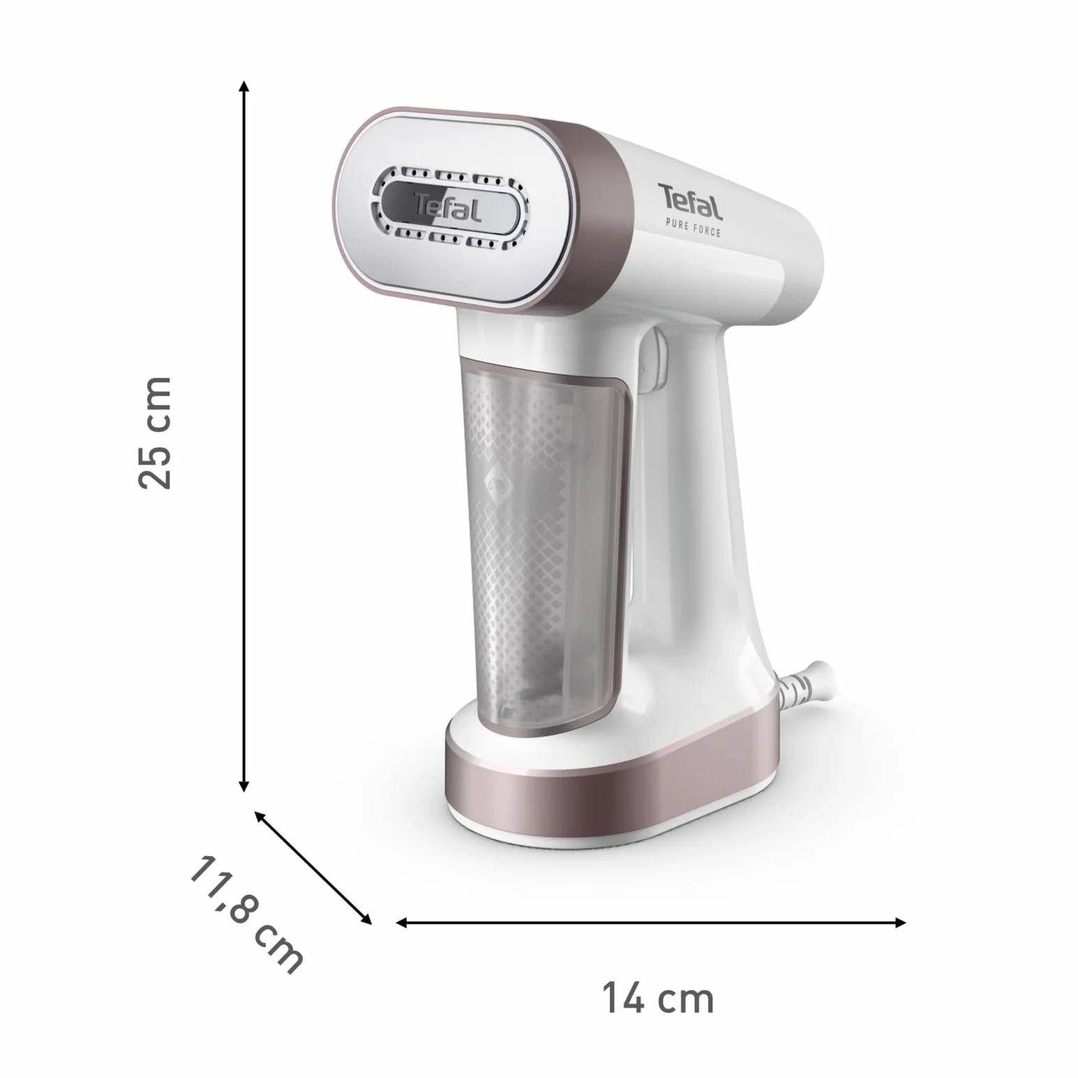 TEFAL DT8720E0 Parownica, 12 min ciągłego prasowania, 2w1,1800W, panel led, 4 ustawienia poziomu pary, redukcja zapachów, dezynfekcja, automatyczne wyłączanie, biały