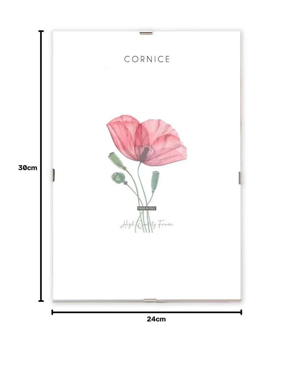 Ramka na zdjęcia z MDF ze szkłem CRILEX - Wyprodukowano we Włoszech - 24 x 30 cM