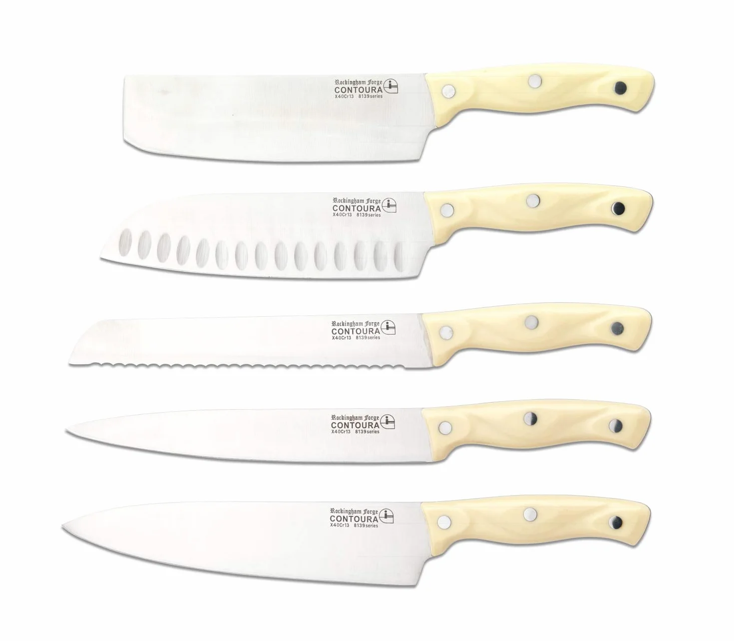Rockingham Forge Classic Contoura Series 8100 Nóż do nakiri ze stali nierdzewnej 6,5 cala