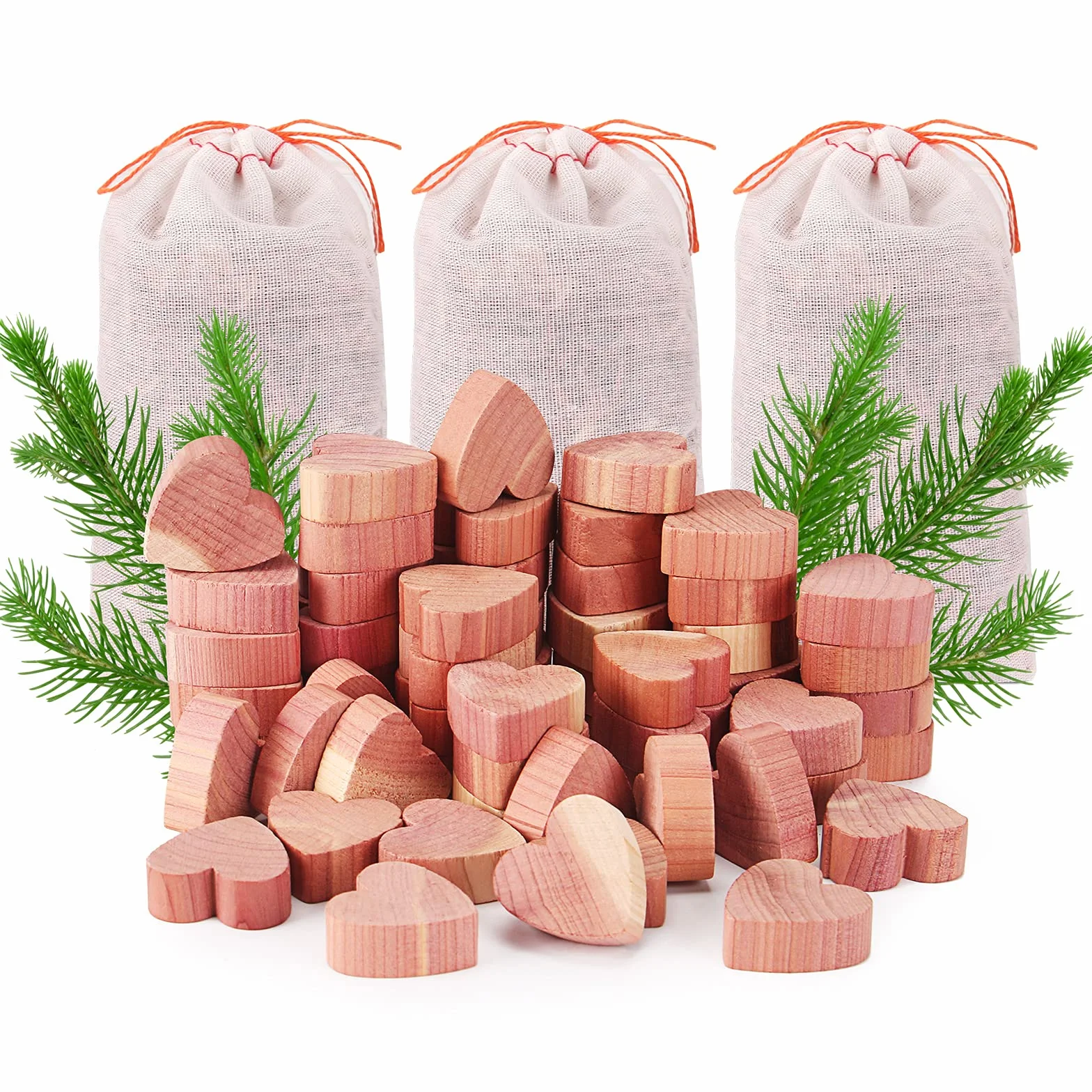 Yizhet Ochrona przed molami, 50 sztuk, z drewna cedrowego, 3 szt. woreczków zapachowych pułapka na mole, naturalna ochrona mole