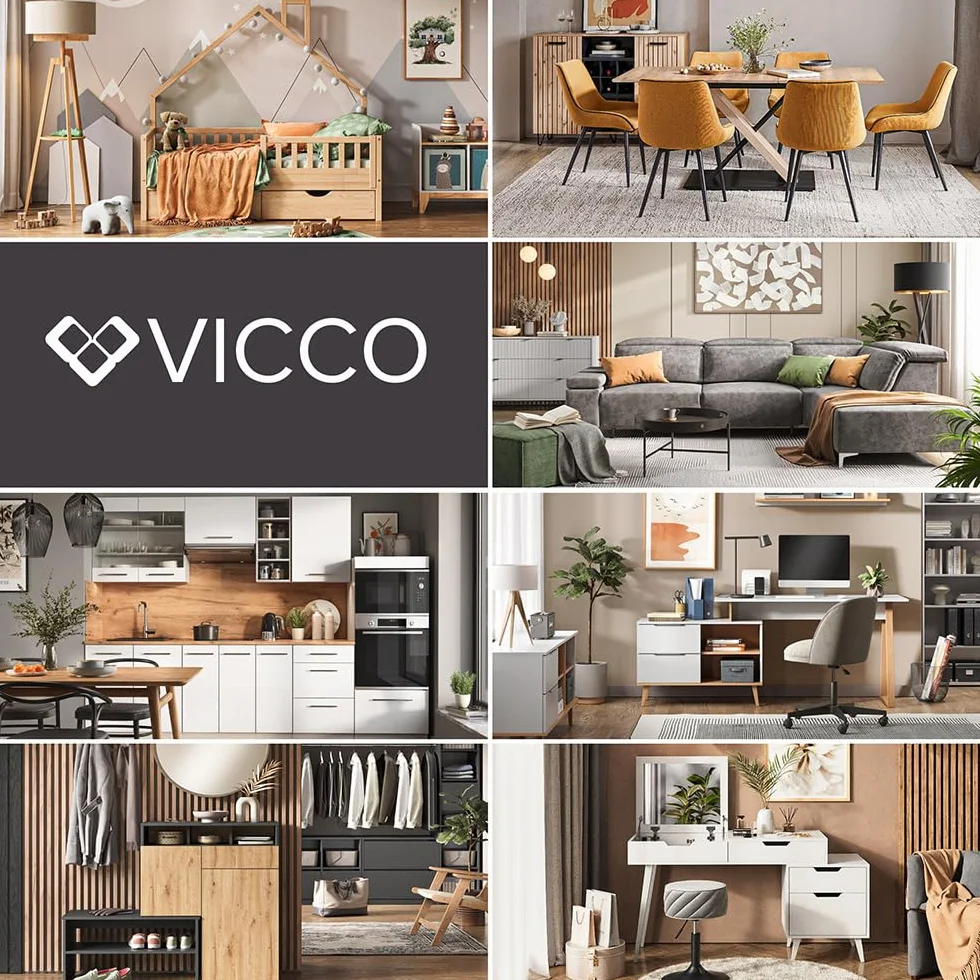 Vicco Biurko "Elevate", Czarny/Rzemieślniczy, 120 x 70 cm | 2 silniki, convient comme poste de travail ou bureau informatique