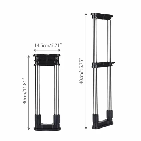 Regulowany 2 -pakowy rozkładany szafa szafa napięta pręta szafa szafa do przechowywania stojak do przechowywania do kuchni w łazience DIY Diy Difder Separator Separator Czarny Kolor 70 120 cm długość