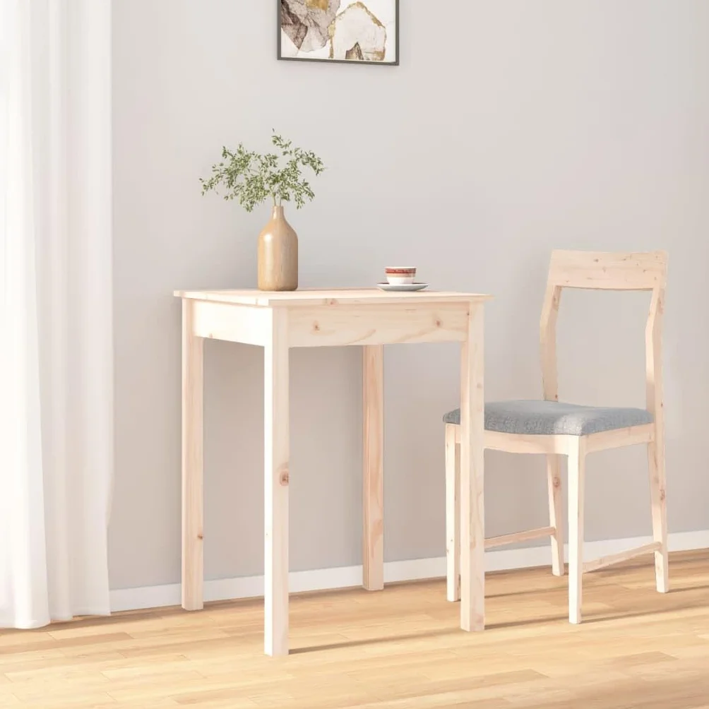 Générique Okrągły stół z litego drewna sosnowego 55x55x75 cm | Stabilna rama, solidna góra, dołączony uchwyt ścienny, instrukcja montażu w zestawie, uniwersalne zastosowanie