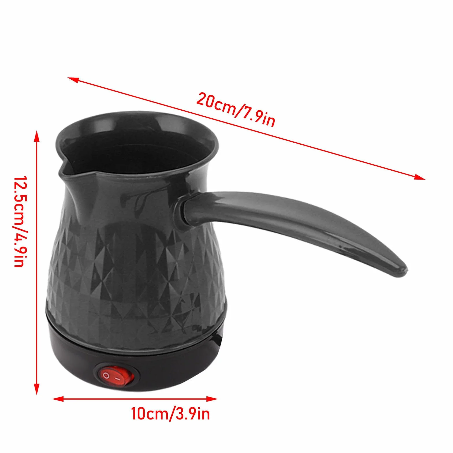 Turecki Ekspres do Kawy, 500 Ml Arabski, Grecki i Turecki Elektryczny Ekspres do Kawy, Podgrzewacz Garnka, Turecki Dzbanek do Kawy ze Stali Nierdzewnej do Domu, Herbaty, Kawy