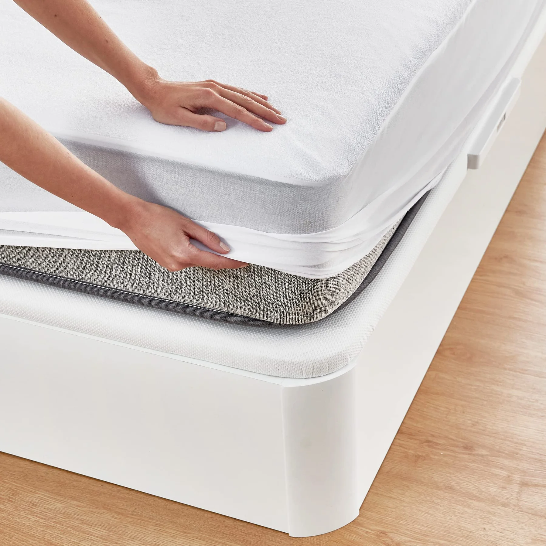 Pikolin Baby ochraniacz na materac, wodoszczelny, cichy ochraniacz na materac, certyfikat Oeko-Tex, do łóżeczka dziecięcego 60 x 120 cm, nakładka na materac