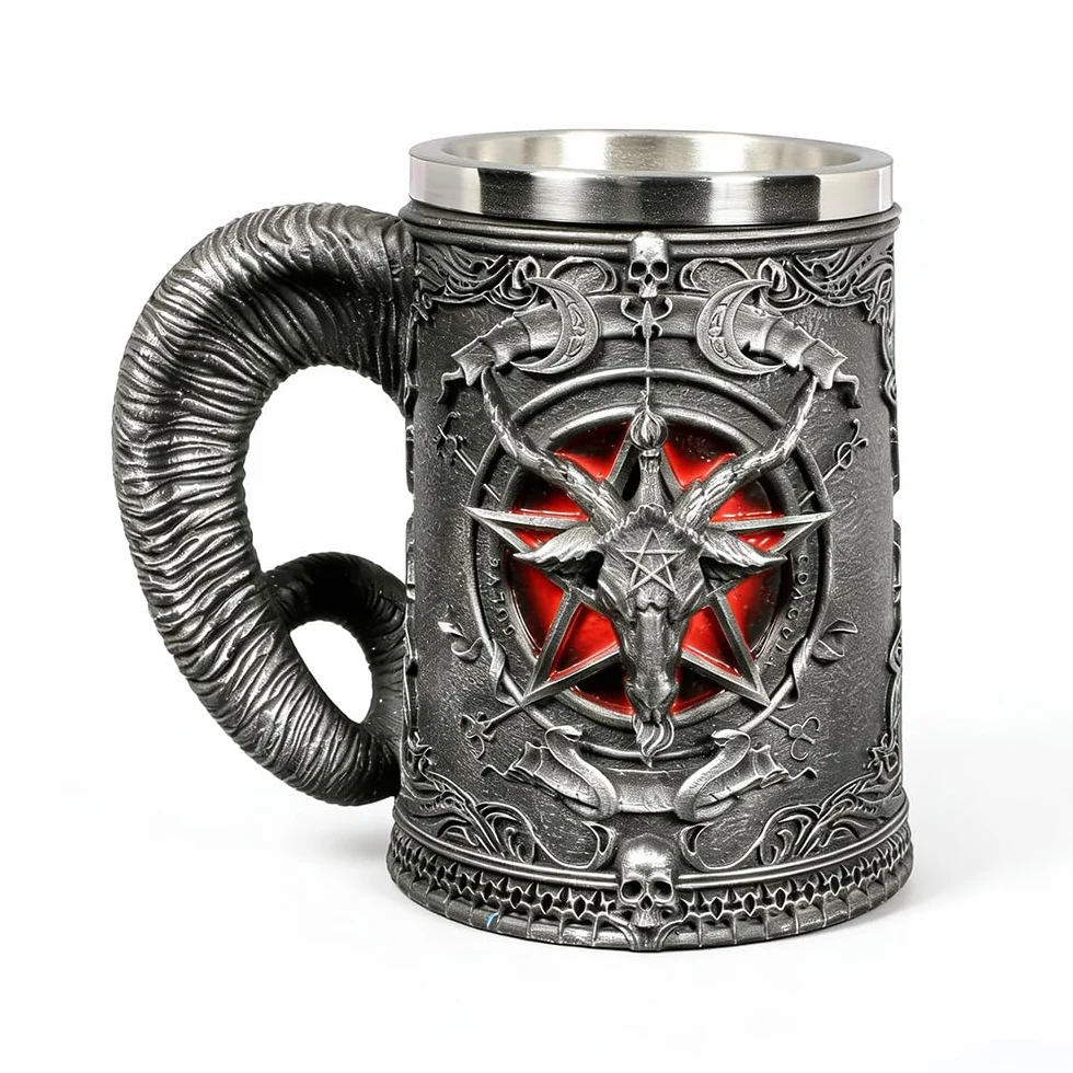 Kufel do Piwa Viking, SGZIOO Vintage Kufel do Piwa ze Stali Nierdzewnej 600ml, Runiczna Miska do Picia w Stylu Średniowiecznym na Kawa/Napój/Sok, dla Mężczyzn i Dnia Ojca