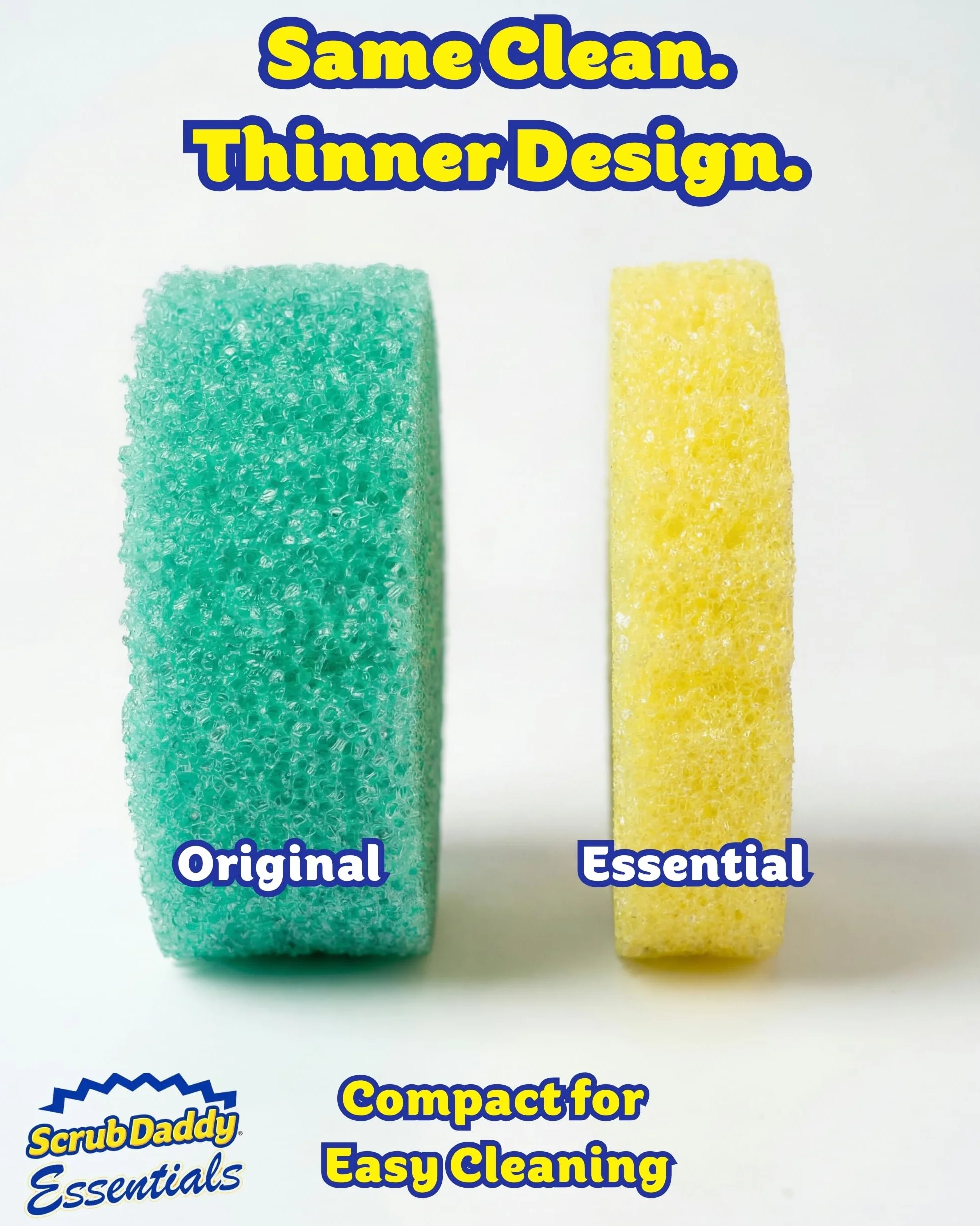 Scrub Mommy & Scrub Daddy Essentials Bundle - Wielopak do mycia gąbek, gąbka Dish do czyszczenia kuchni i łazienki, gąbka do czyszczenia bez zadrapań, odporna na wycieranie, mycie w zmywarce