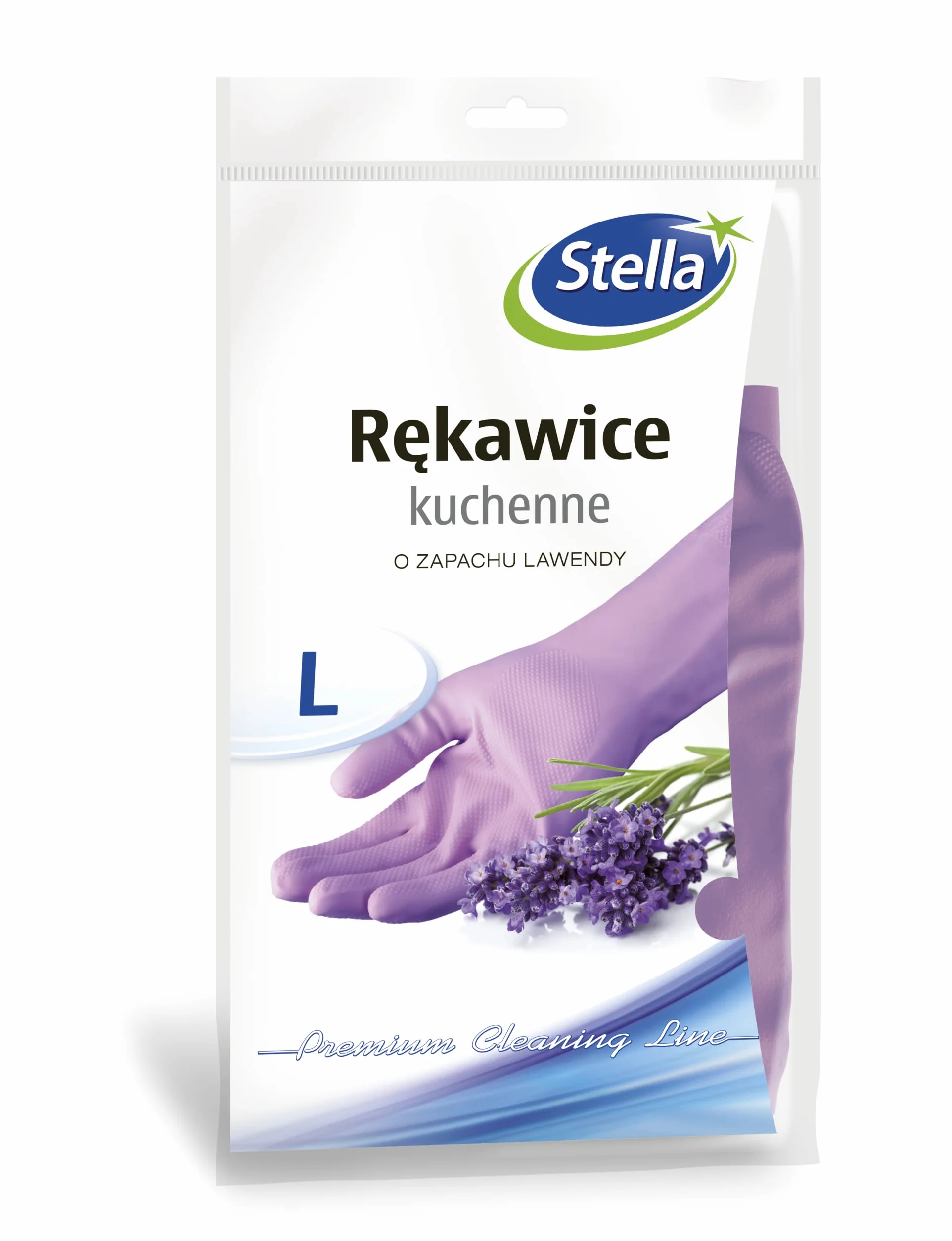 STELLA Rękawiczki gumowe 1 sztuka / 1 para/rozmiar L - zapach lawendy/gumowe rękawice do czyszczenia/domowe kuchnia czyszczenie wodoszczelne rękawiczki/kolor lawendowy - fioletowe