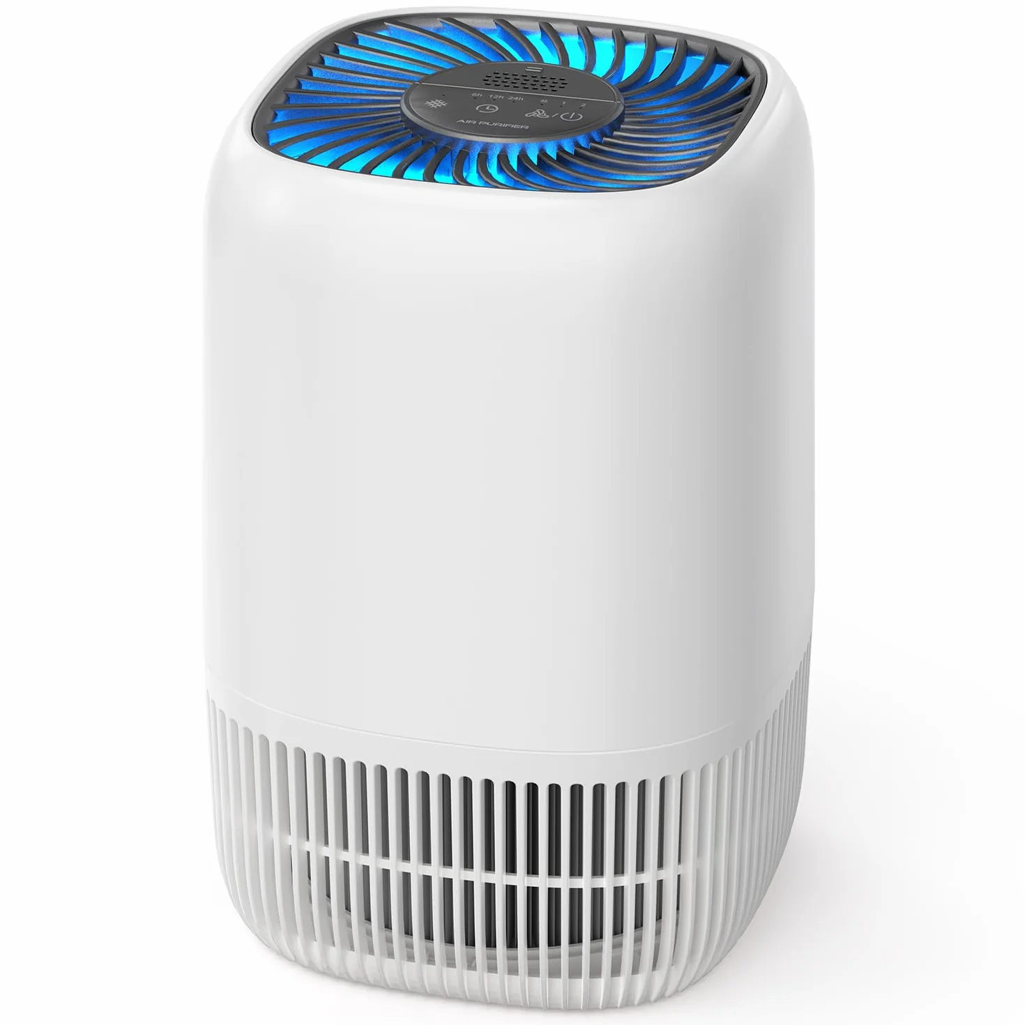 Oczyszczacz powietrza AROEVE do sypialni z wydajnym 3-stopniowym filtrem, zużycie energii 5W, cicha praca 22 dB z funkcją aromaterapii – Usuwa pyłki, dym, sierść i LZO