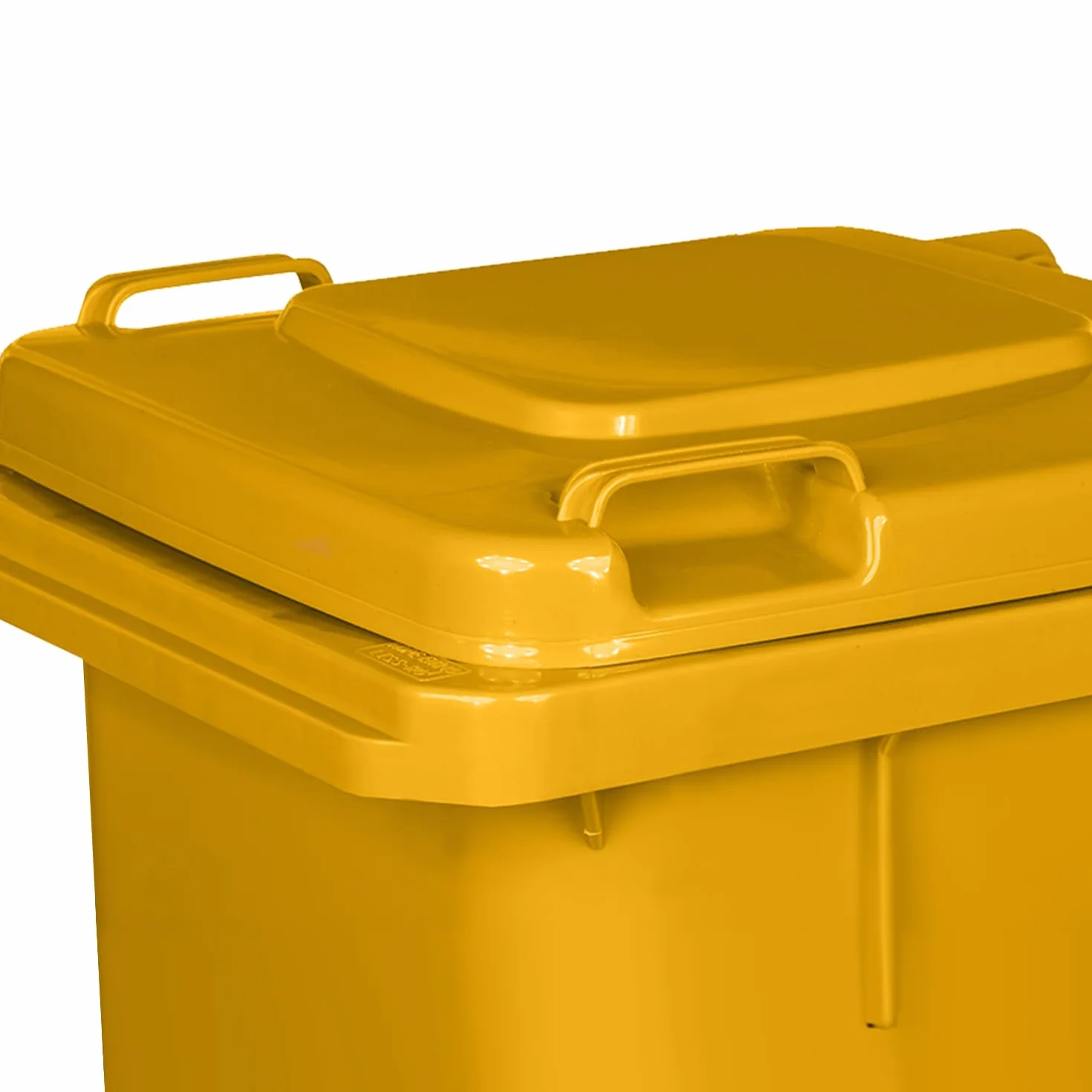 JESTIC Kosz na śmieci z pełnymi gumowymi kółkami do recyklingu Tri Selective Garage Top XXL (120 litrów, żółty)