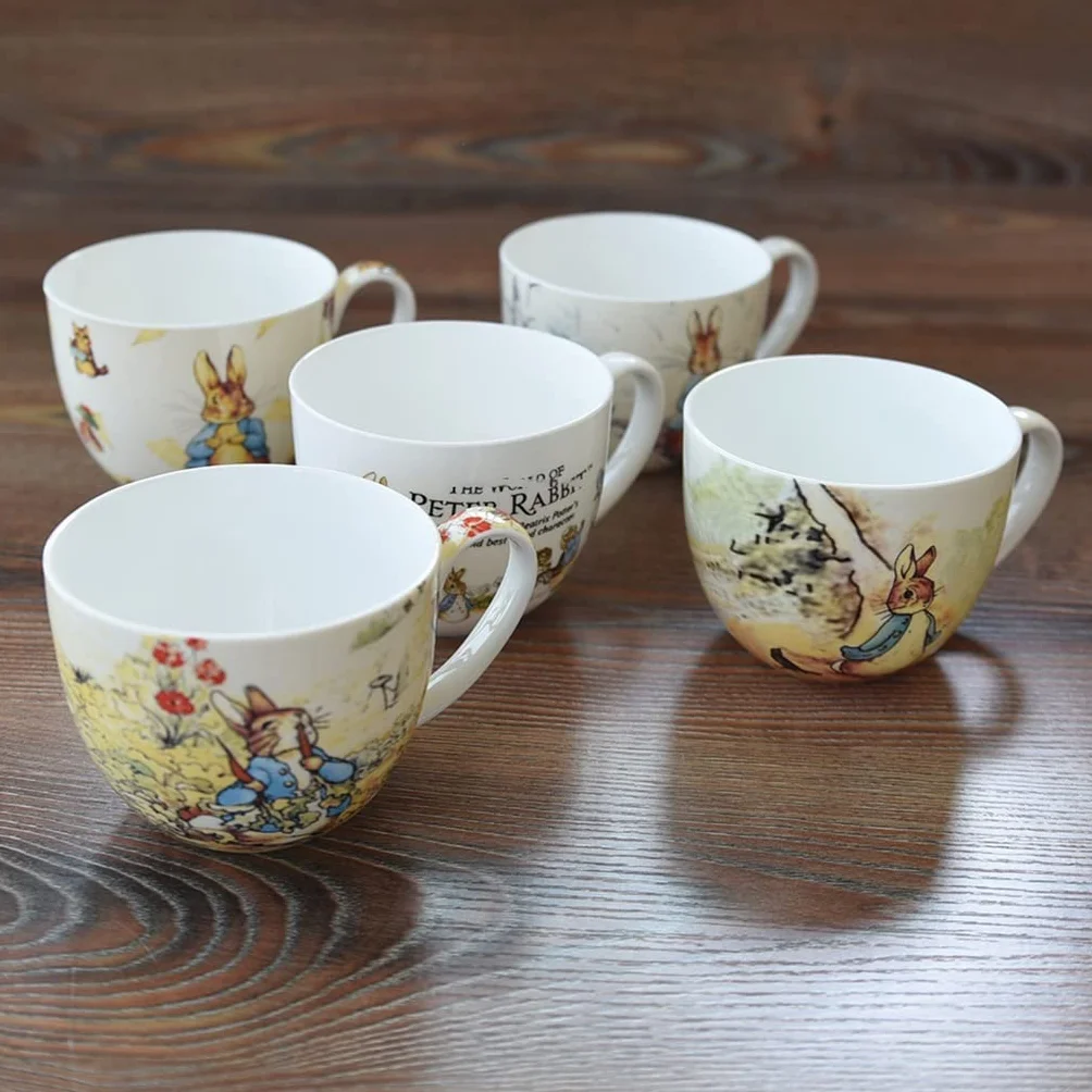 Duży Kubek Kawy z Kreskówką Królik Ceramiczny Kubek Mleka Porcelanowy Kubek Herbaty Piękny (C 700ML)