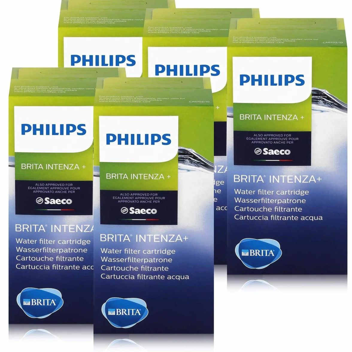 Saeco Intenza+ filtr do wody firmy BRITA, filtr, kartusz, opakowanie 5 sztuk