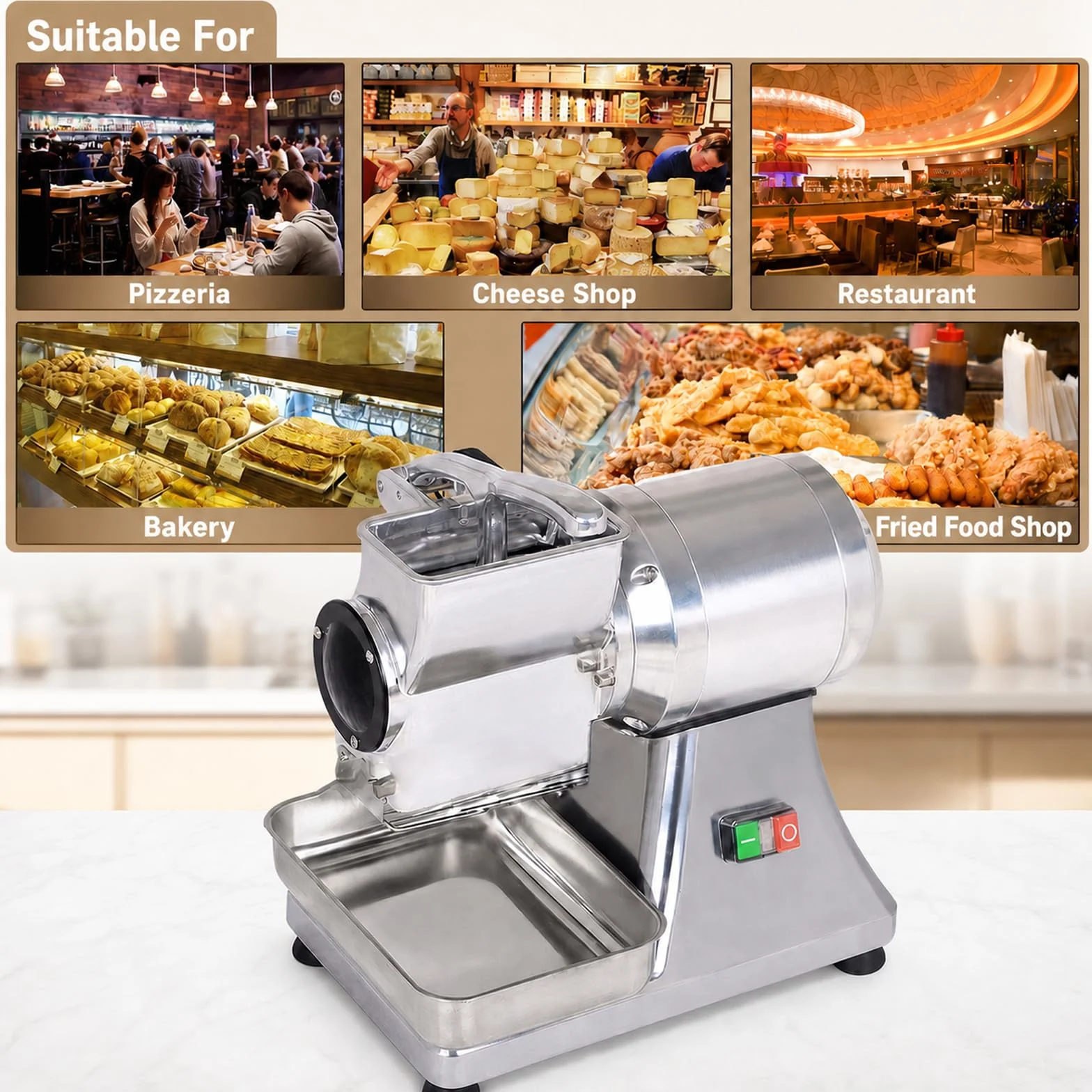 Maszyna Do Mielenia Sera 550 W, CałOść Ze Stali Nierdzewnej, TrwałA I łAtwa Do Czyszczenia, Przepustowość 40 Kg/Godzinę, Krajalnica Do Restauracji I UżYtku Domowego