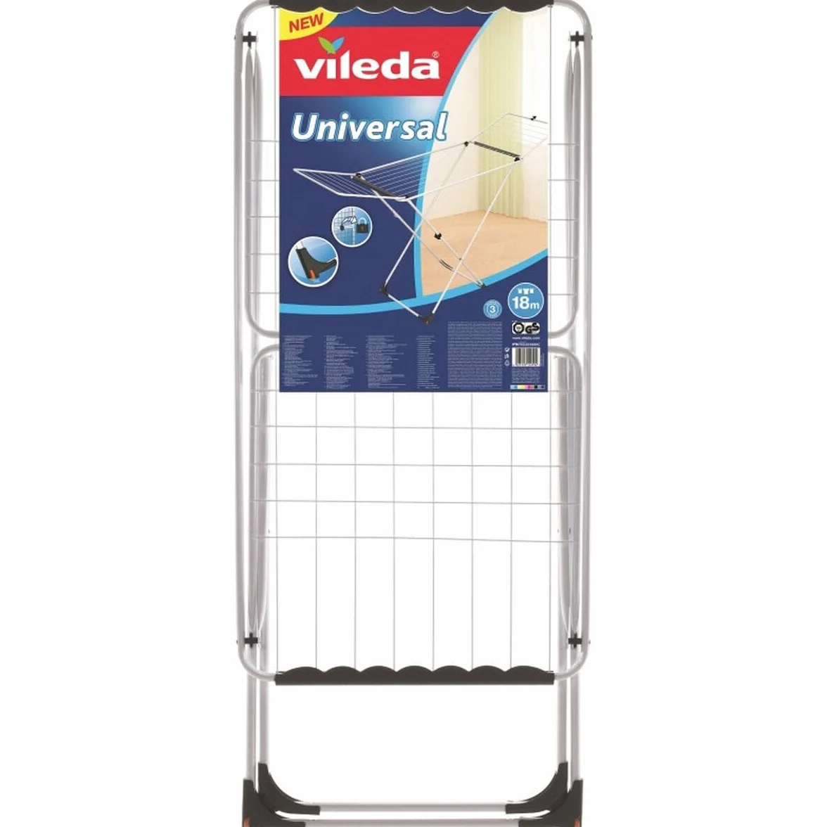 Vileda Suszarka na pranie Universal - 18 m suszenia i blokada skrzydeł