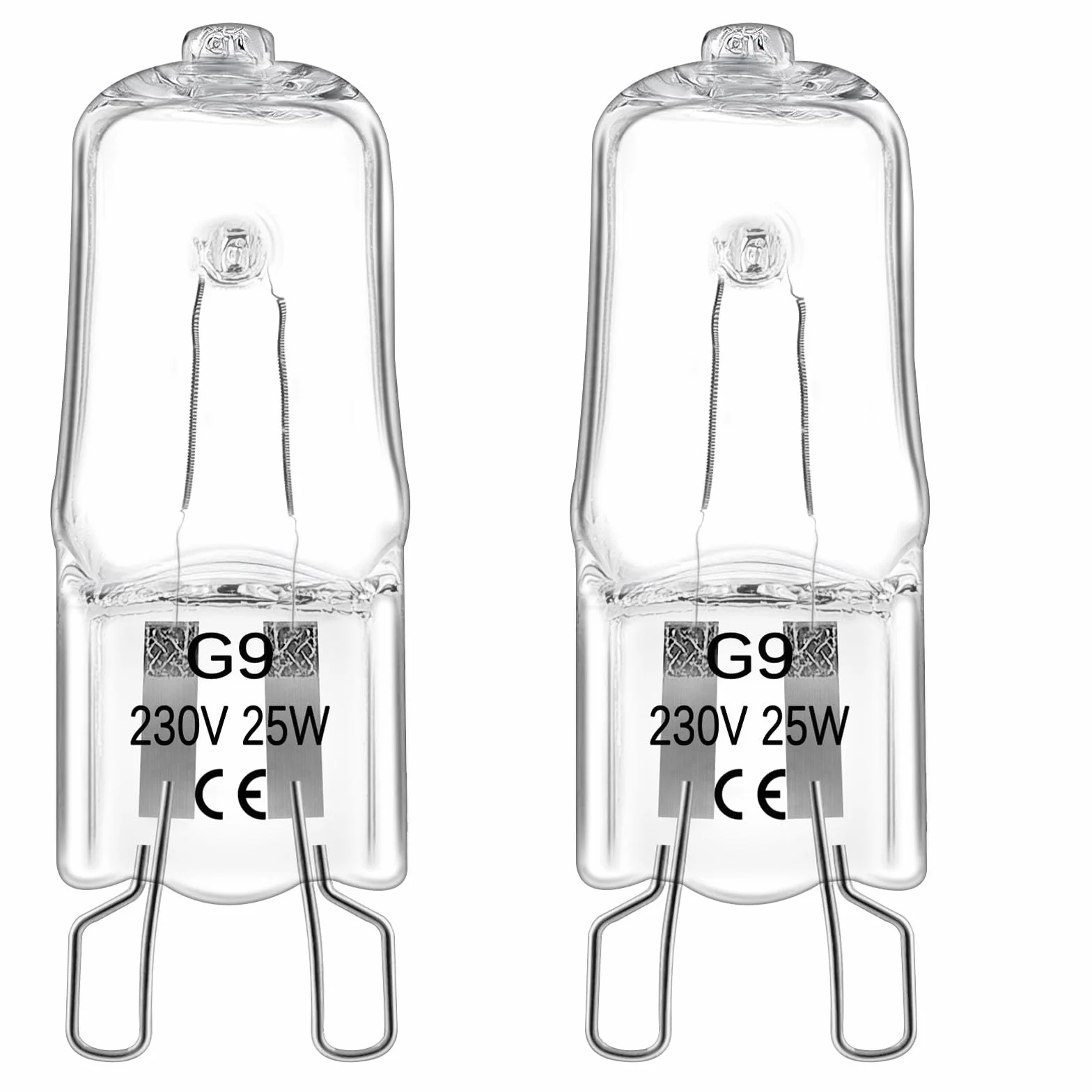 Żarówka halogenowa G9 25 W 300 stopni, 230 V, ściemnialna żarówka halogenowa ciepła biel 2800 K, 300 lm, G9 lampy halogenowe do piekarnika, kuchenki mikrofalowej, sufitowej, oświetlenia szafy, zestaw