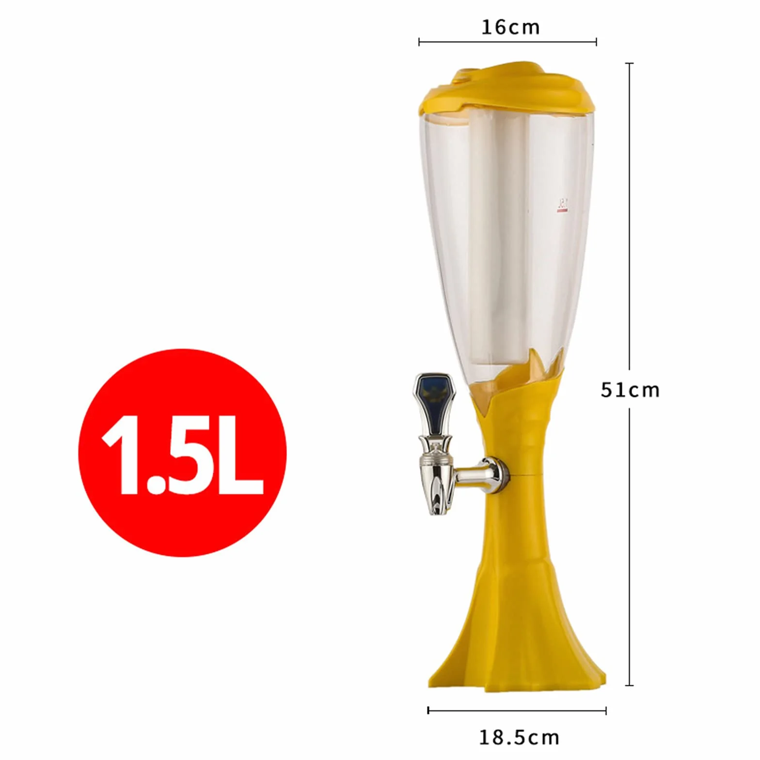 Wieża Piwa, Dozownik napojów Beer Tower Z latarnią Idealny na imprezy i gry w domu Akcesoria do baru Dozownik napojów w wieży piwnej,3,1.5L