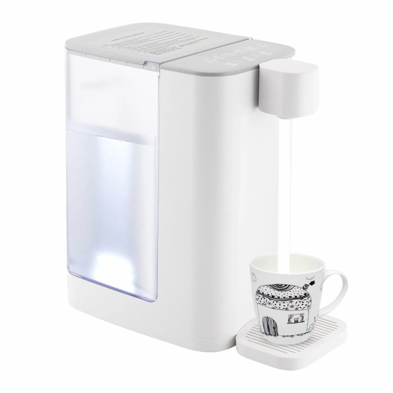 Natychmiastowy dozownik ciepłej wody, 2000 W, z filtrem do wody, 220 V, 3 sekundy do podgrzewania, pojemność 3 l, normalna temperatura 45-99°C, wyświetlacz dotykowy może być używany w biurze, sypialni
