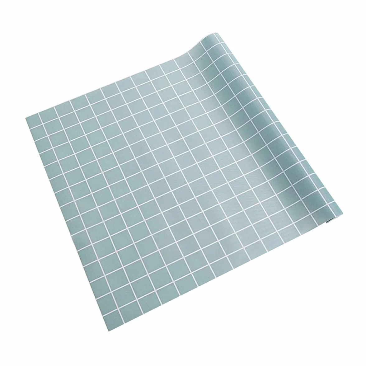 Wkładki do Szuflad i Półek do Szafek Kuchennych i Lodówek Trwałe Maty z Tworzywa Ciemnozielona Kratka,Szerokość od 35cm do 50cm,45cmx300cm