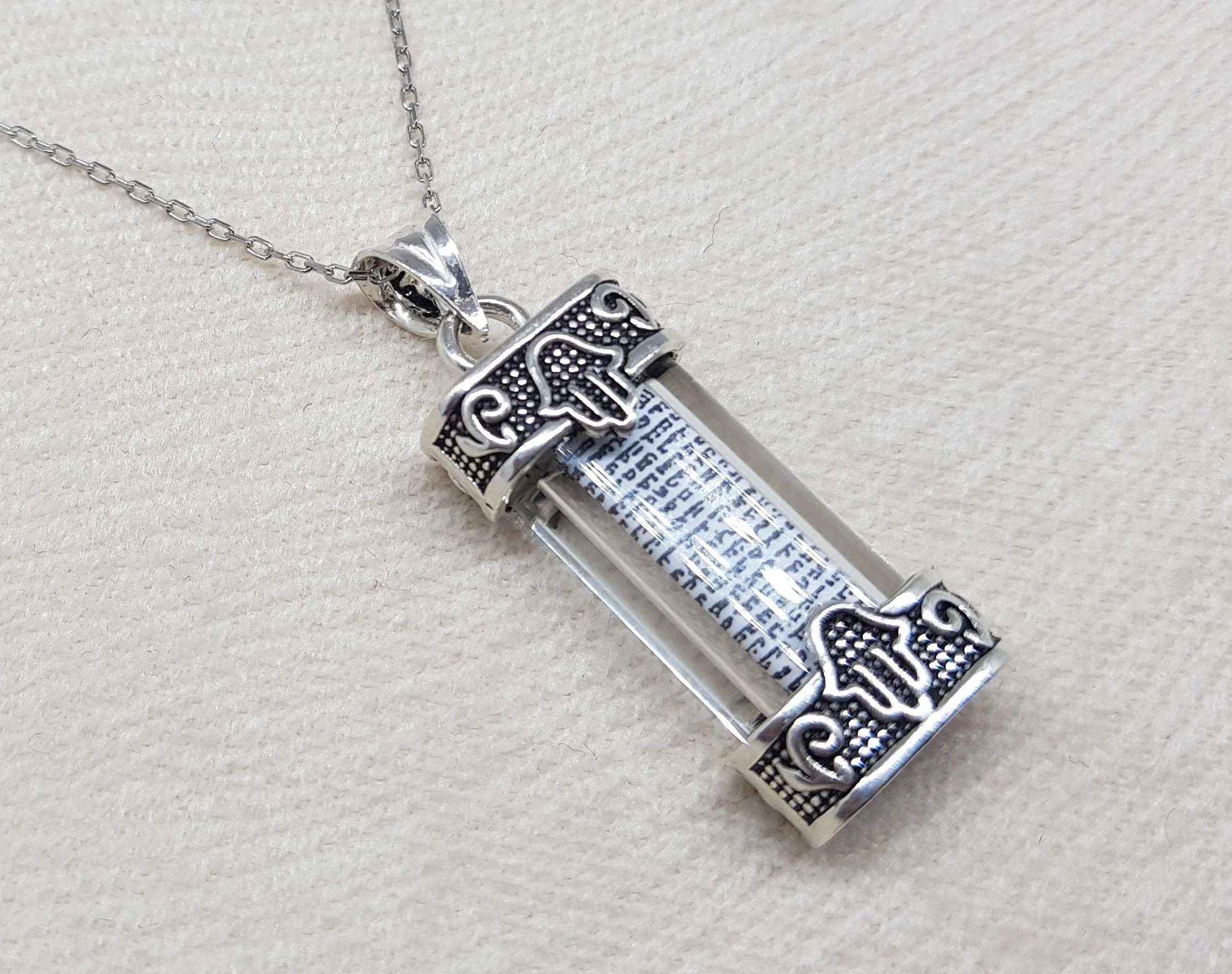 MYSTIC JEWELS by Dalia – Mesusa z łańcuchem linowym, srebro wysokiej próby 925