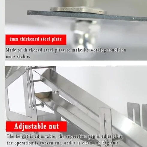Separator żółtka jajka, separator płynu ze stali nierdzewnej 304 do jaj kaczych i kurzych, regulowana wysokość i szczelina rozdzielająca 2 mm, narzędzie do oddzielania białek