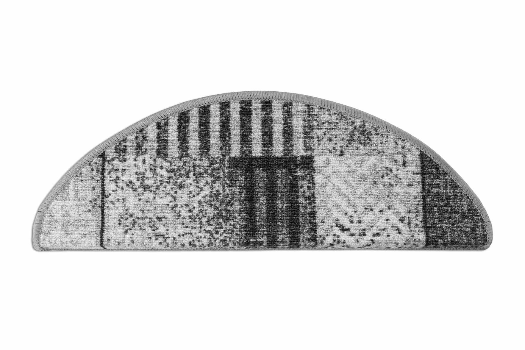 rugsx Dywanik na schody Essenza, samoprzylepny, 64 x 22 cm + 3,5 cm krawędź przednia, szary, 15 sztuk