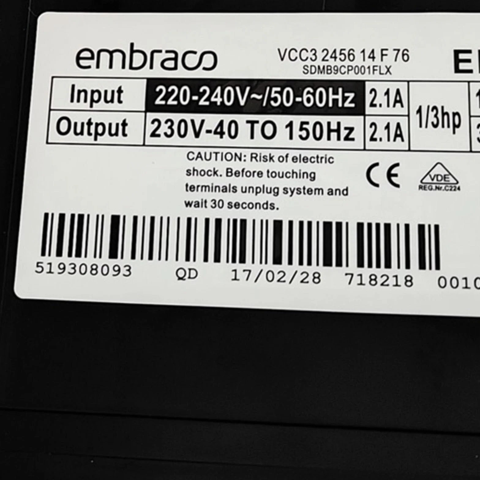 Płyta inwertera lodówki płyta komputerowa do Embraco QD VCC3 2456 14F 76 części sprężarki lodówki