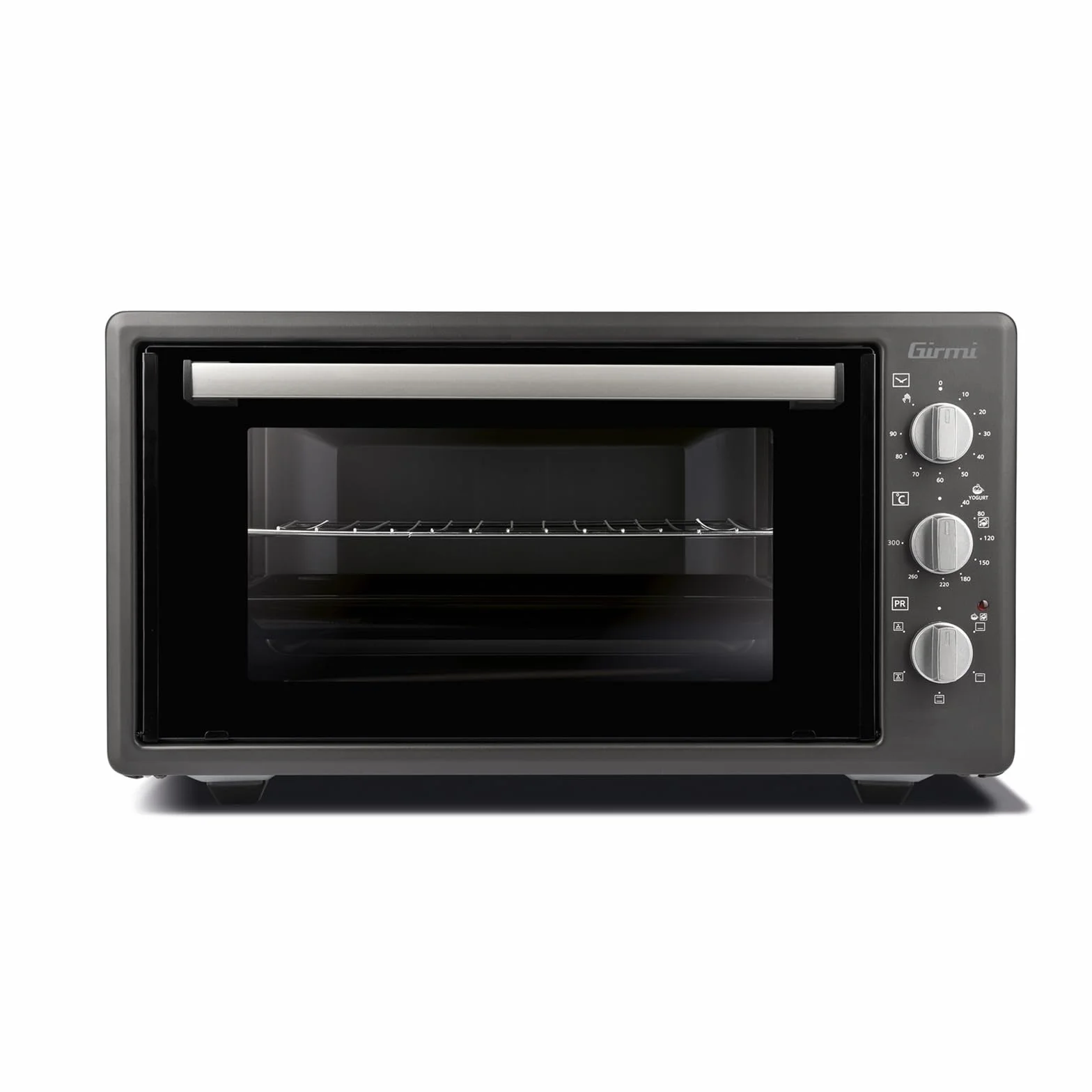 Girmi FE4500 Wentylowany piekarnik elektryczny, 1400 W, 45 litrów, minutnik 90 min, regulowany termostat, podstawowe funkcje gotowania, grill, kombi, akcesoria w zestawie, szary antracytowy