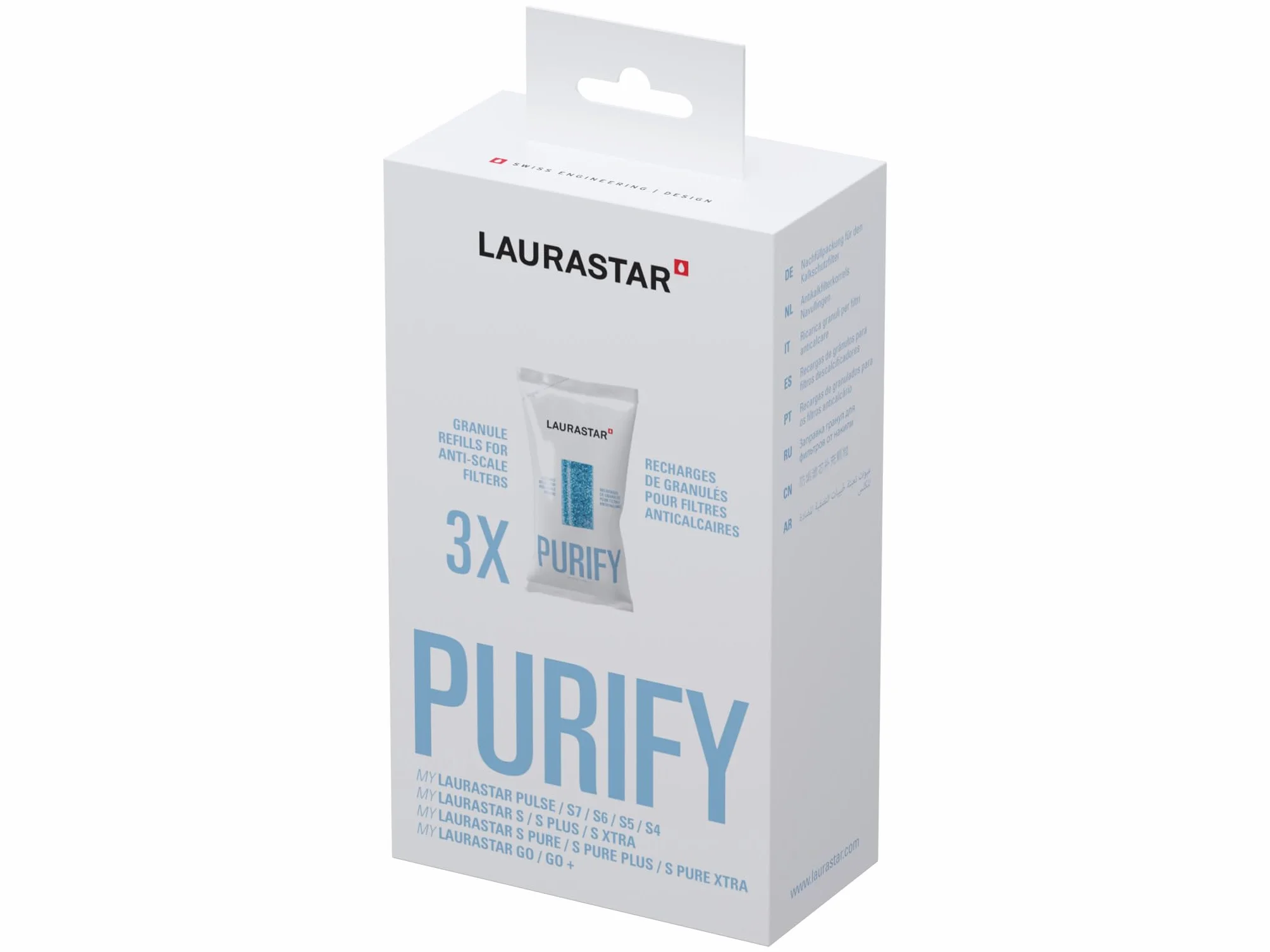 Laurastar Terminy filtracji kamienia wapiennego – 3 sztuki, ochrona przed korozją, ochrona przed solą, granulat zapobiegający osadzaniu się kamienia, wkład granulatu, odpowiedni do zintegrowanych i
