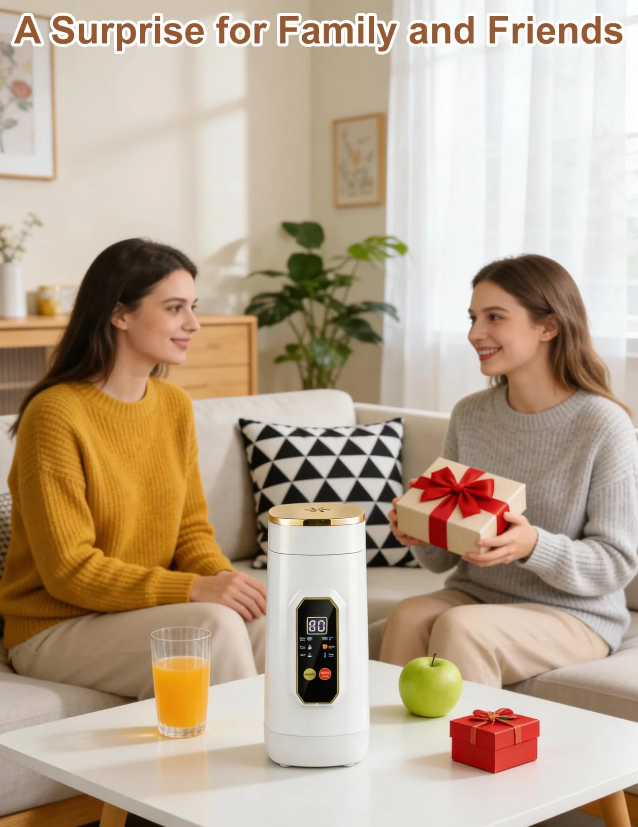 Mały Czajnik Podróżny, 450 ML Mini Czajnik z 6 Ustawieniami Temperatury Wyświetlacz LED Temperatury w Czasie Rzeczywistym Przenośny Czajnik Elektryczny do Herbaty, Mleka dla Niemowląt, Kawy