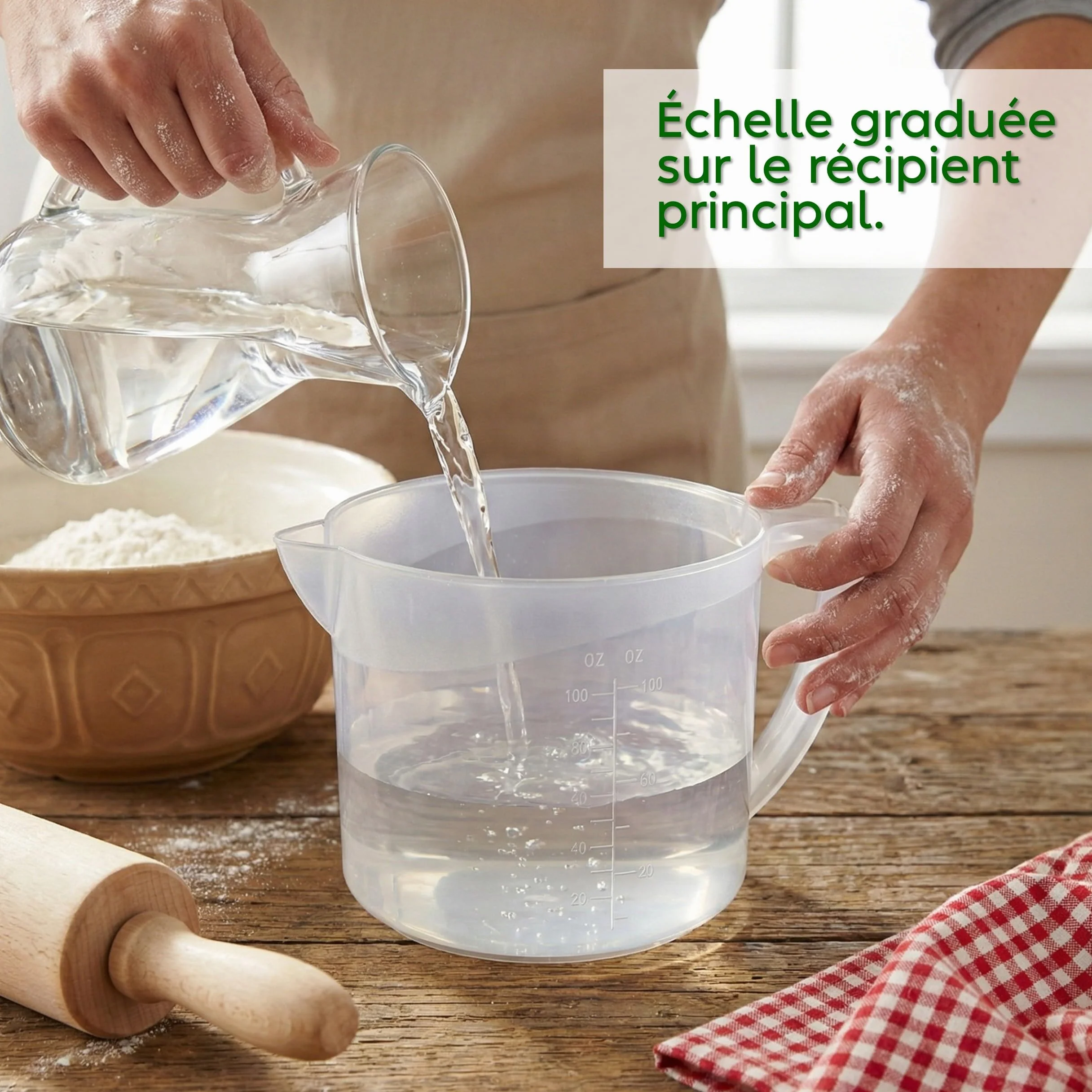 Snips Wash&Dry wirówka do sałaty, 3 litry, 0% tworzywo sztuczne BPA, przezroczysta, z zieloną pokrywką – Made in Italy