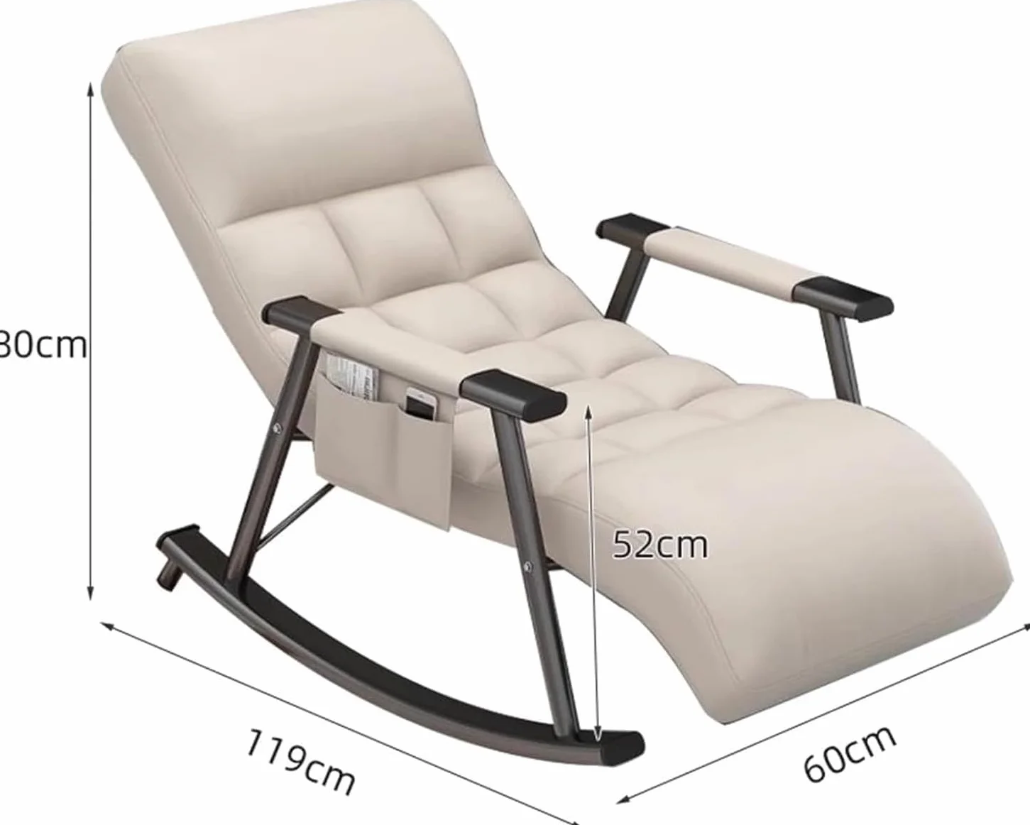 Ergonomicznie zaprojektowany fotel rekreacyjny (szary)