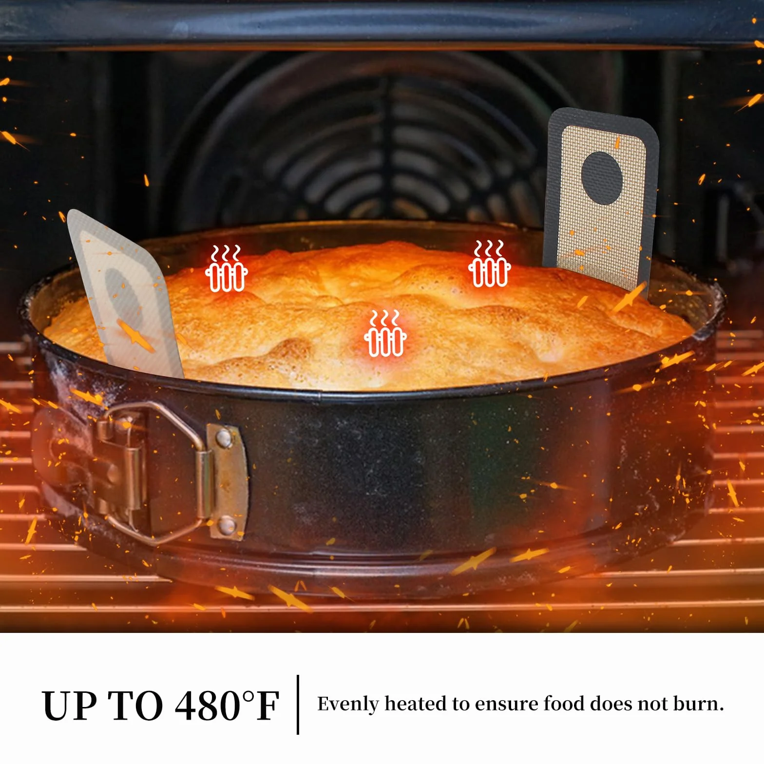 Silikonowa mata do pieczenia, 2 sztuki, silikonowe akcesoria do pieczenia chleba, długie uchwyty, mata do ciasta wielokrotnego użytku, mata silikonowa do pieczenia Dutch Oven