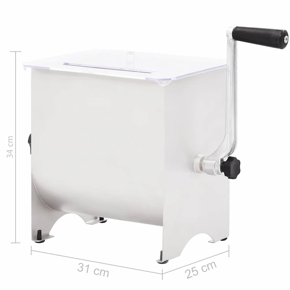 Ręczny mikser do mięsa ze stali nierdzewnej z pokrywką, pojemność 5 kg, 4 noże, ręczne urządzenie kuchenne do mielonego mięsa, przypraw, puree i miksowania, wytrzymały i łatwy do czyszczenia