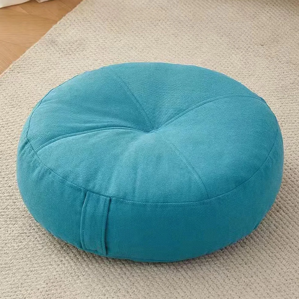 Bardzo gruba poduszka do siedzenia, 15 cm, na fotel i wózek inwalidzki, okrągła/kwadratowa, 100% bawełna, idealna dla osób starszych i pooperacyjnych (niebieska, 60 x 60 cm)