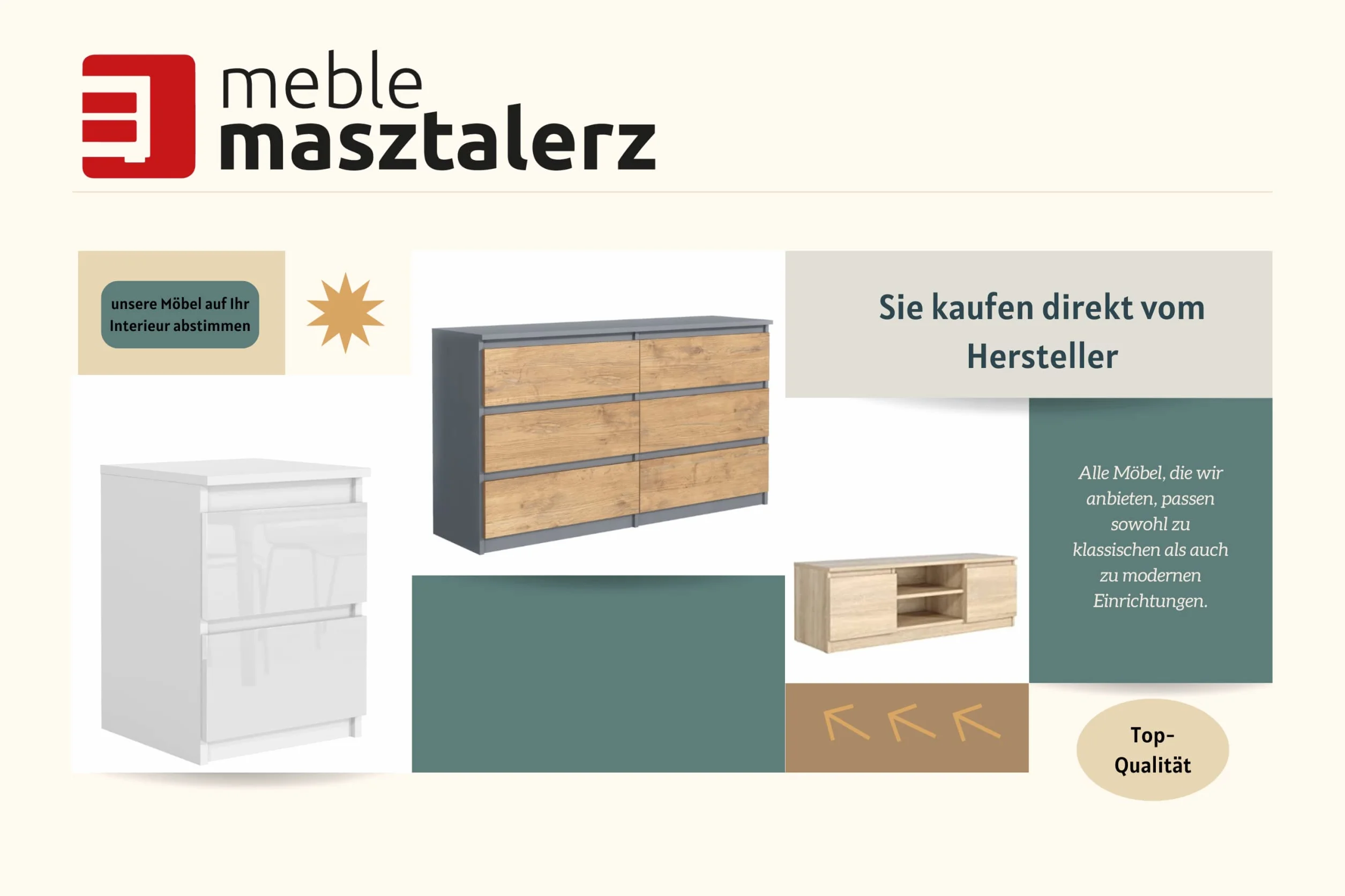 meble masztalerz Komoda Biała 70 cm Matowa z 5 szufladami - 70x124,5x39 cm - Komoda do salonu, sypialni - Szafka z szufladami - Komoda z szufladami