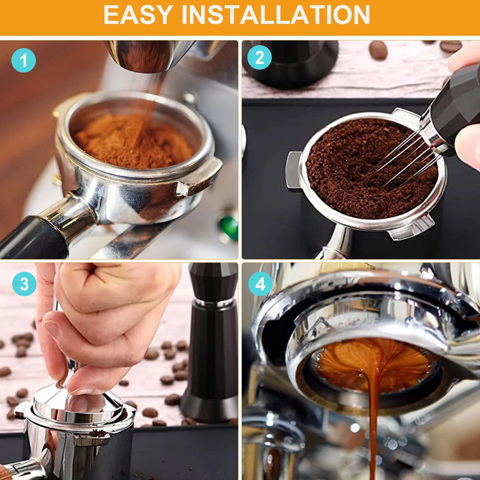 Sitko do kawy 51 mm, stali nierdzewnej, espresso, Delonghi, kosz filtrujący, 8-10 g