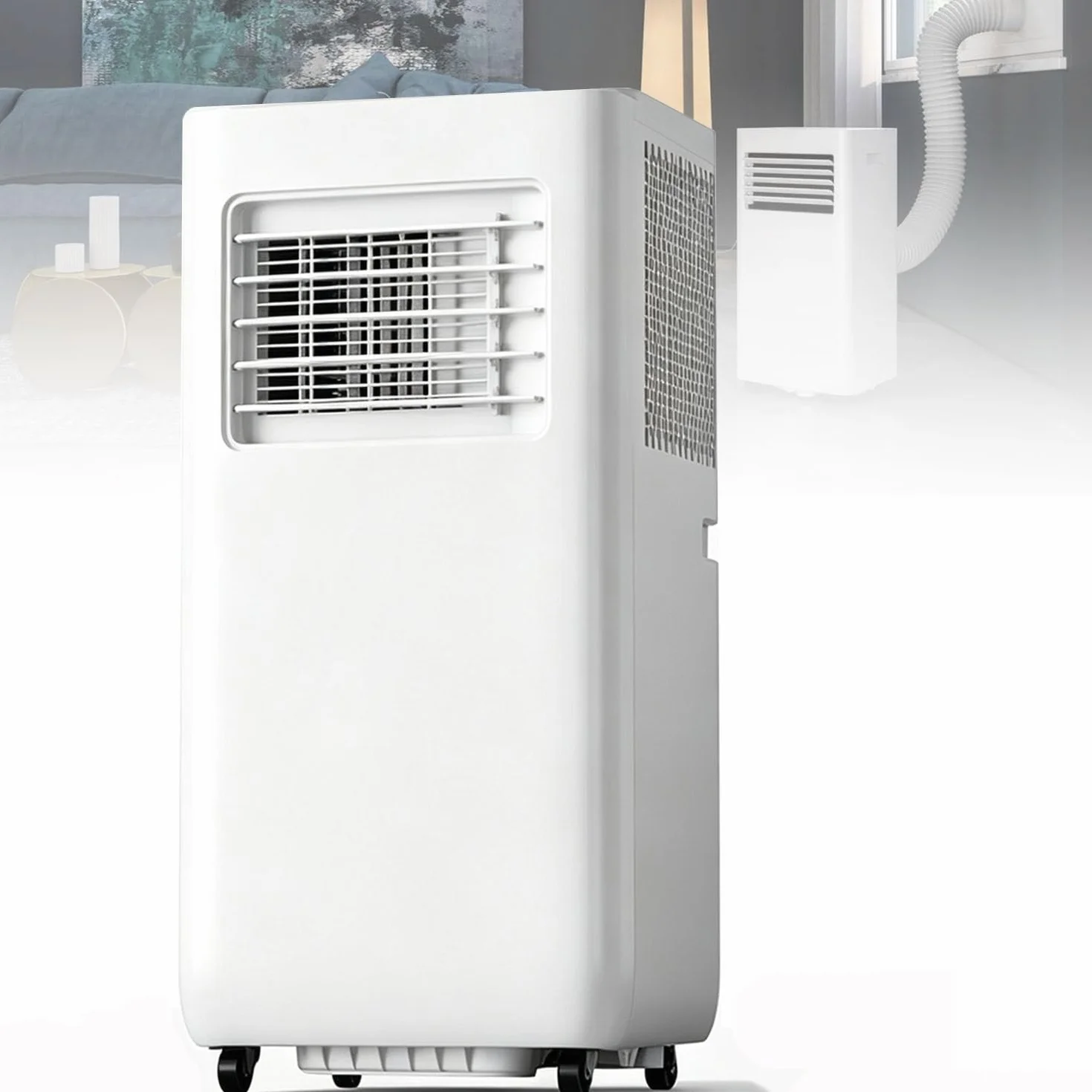 Przenośny klimatyzator 14000 BTU 4 w 1 z pilotem zdalnego sterowania o dużej pojemności do domu, sypialni i obszarów dla zwierząt domowych, energooszczędny, 14000 ale