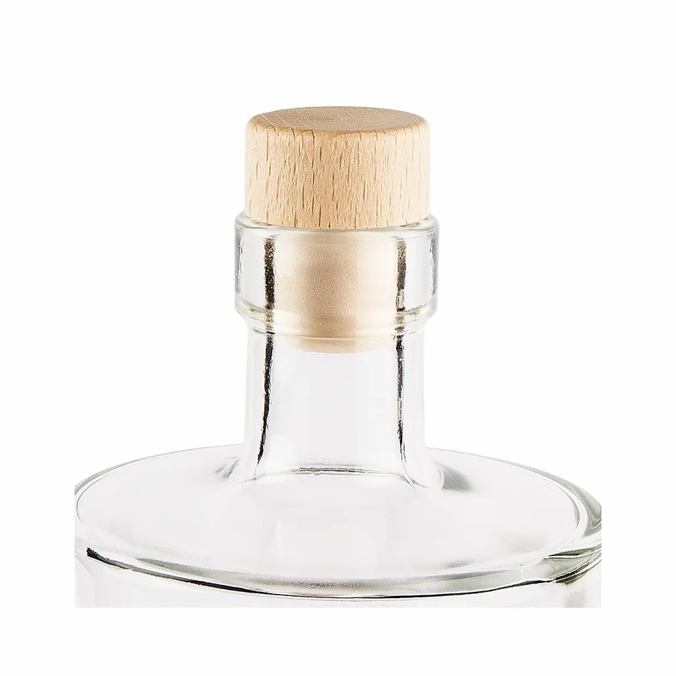 Ideen mit Herz Zestaw 2 szklanych butelek z korkiem, puste, szklane butelki, idealne do napełniania i prezentowania, na likier, olej, ocet, Ø 8,5 cm, wysokość 18 cm