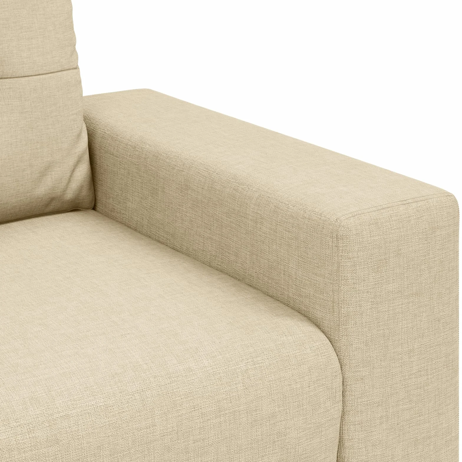 Nowoczesny 3-częściowy zestaw sofy w kolorze kremowym z poduszkami, ergonomiczny zestaw do salonu do wygodnego kącika do czytania, odporny na plamy i trwały, stylowy design dla eleganckiego