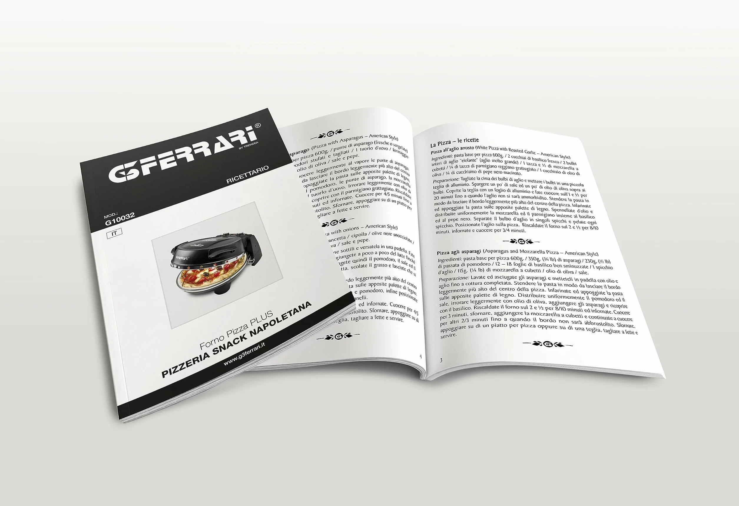 G3 Ferrari G10032 - Podwójny kamień ogniotrwały, Pizza Express Delizia, Piekarnik Pizza, 1200W, 2 talerze w kamieniu ogniotrwałym, Czarny